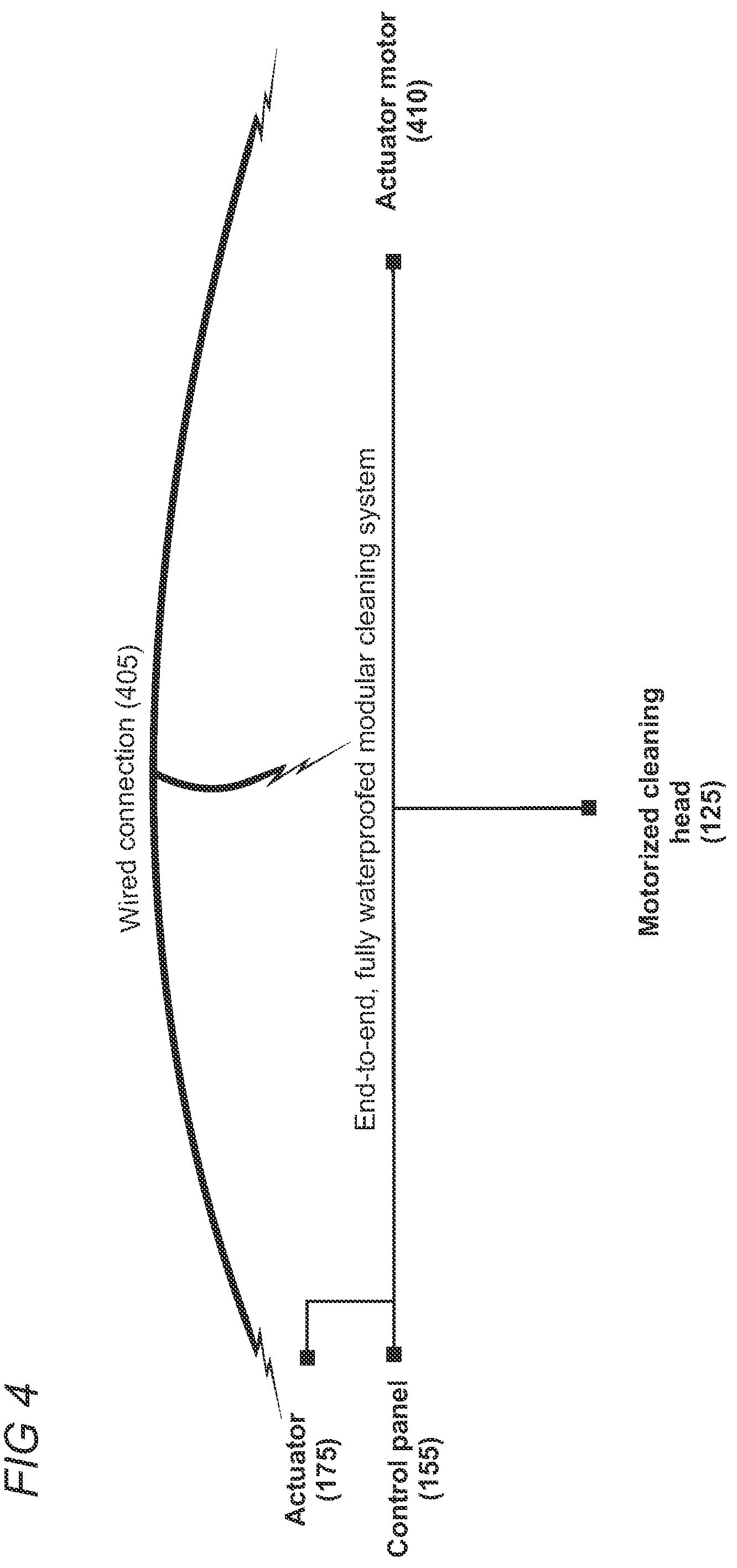 Patent US12350718 Figure 5 – Waterproofing of a modular head cleaning system
