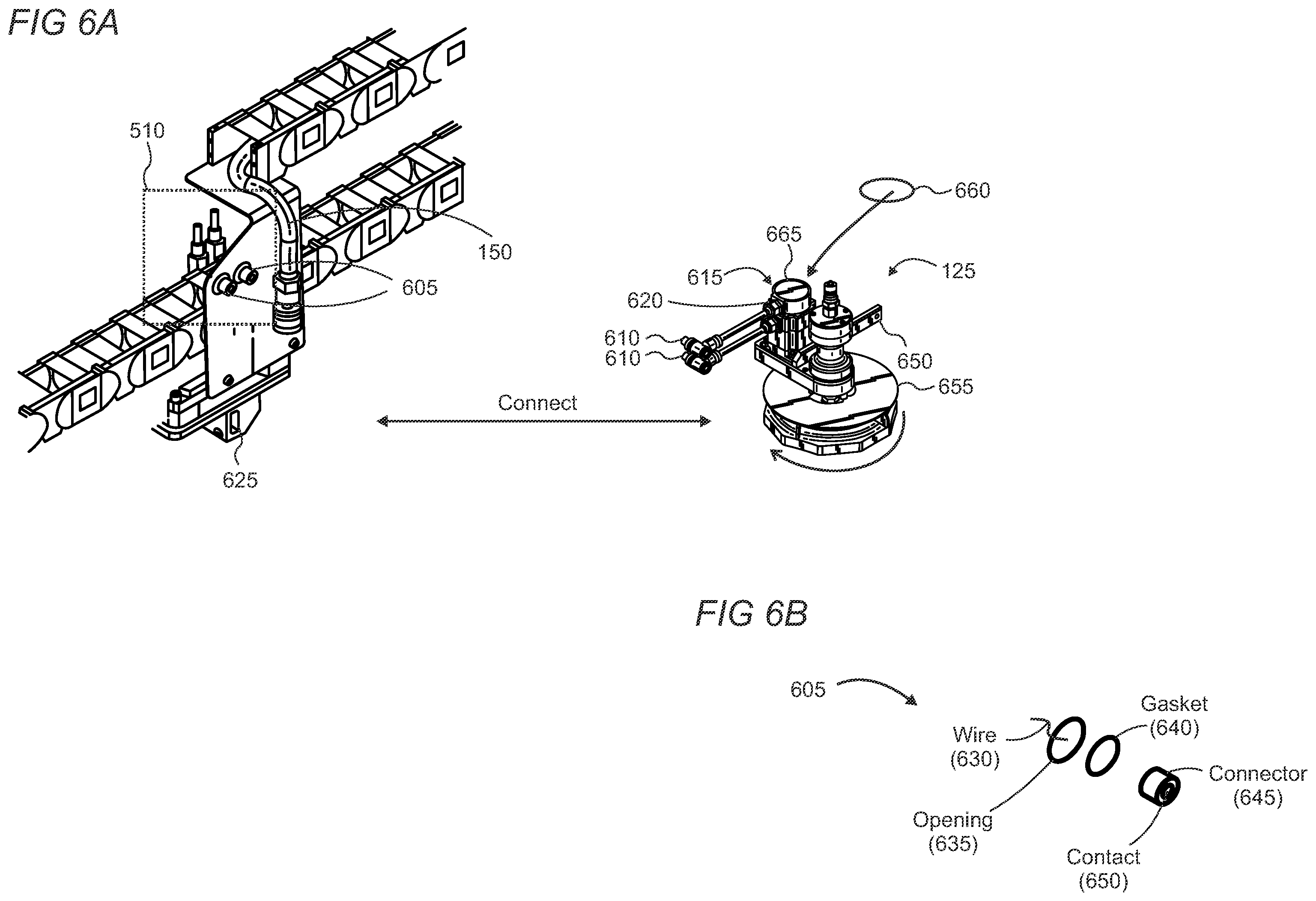 Patent US12350718 Figure 7 – Waterproofing of a modular head cleaning system