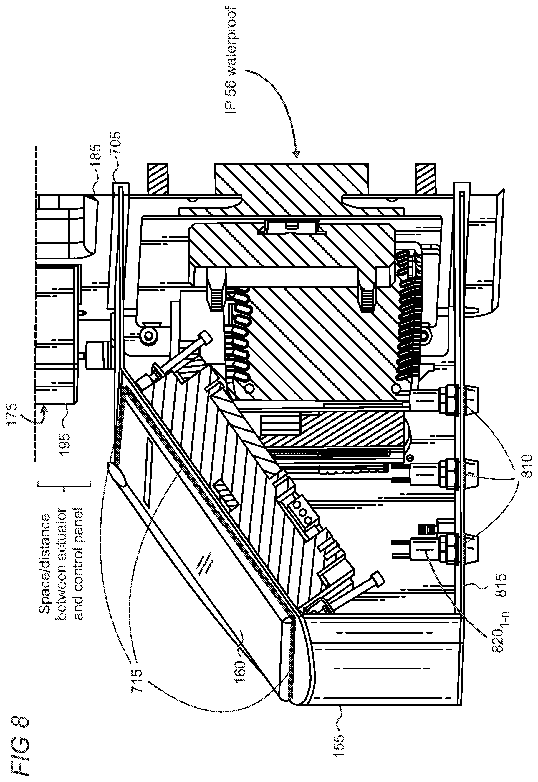Patent US12350718 Figure 9 – Waterproofing of a modular head cleaning system