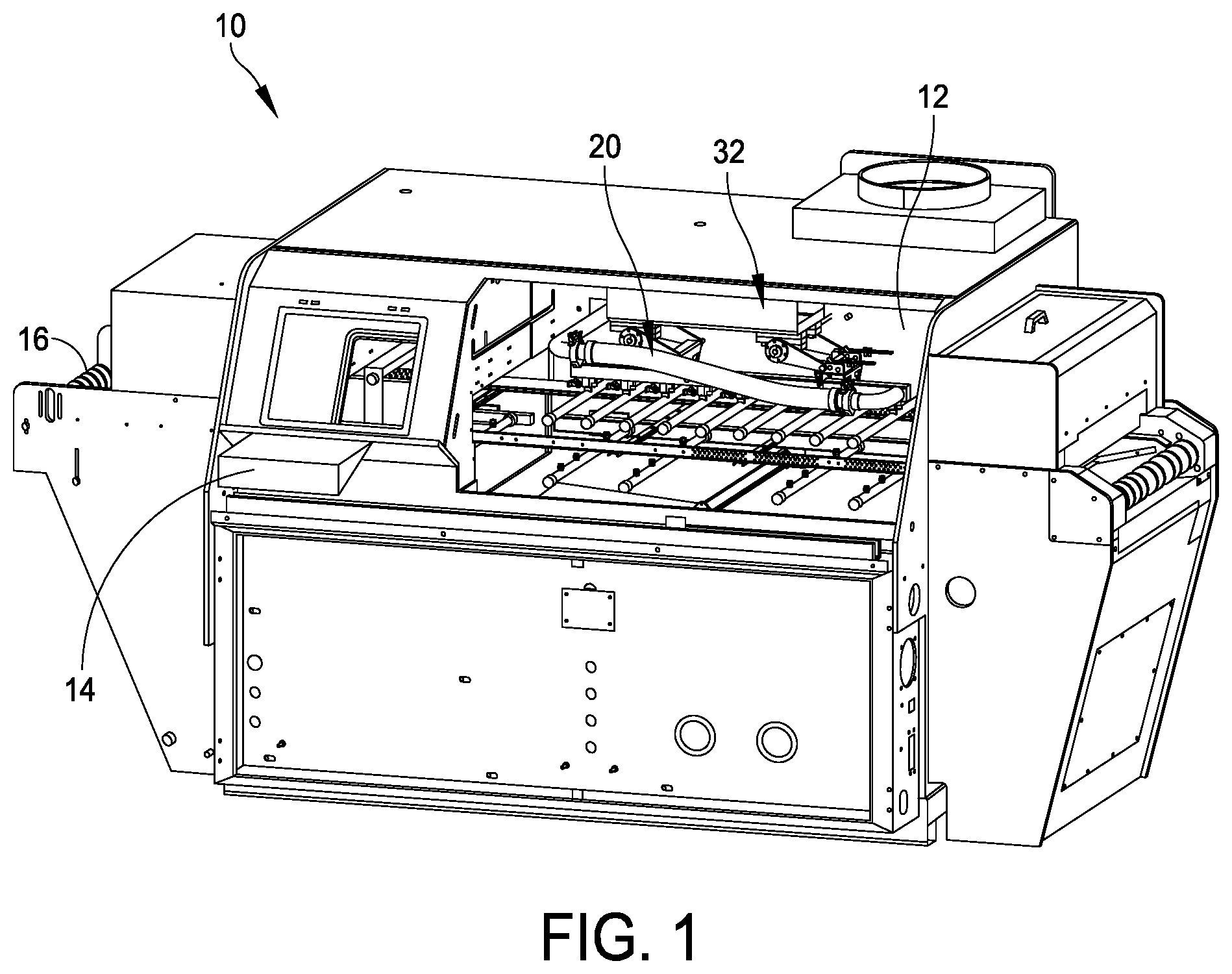 Patent US12350720 Figure 1 – Adjustable height spray system for cleaner