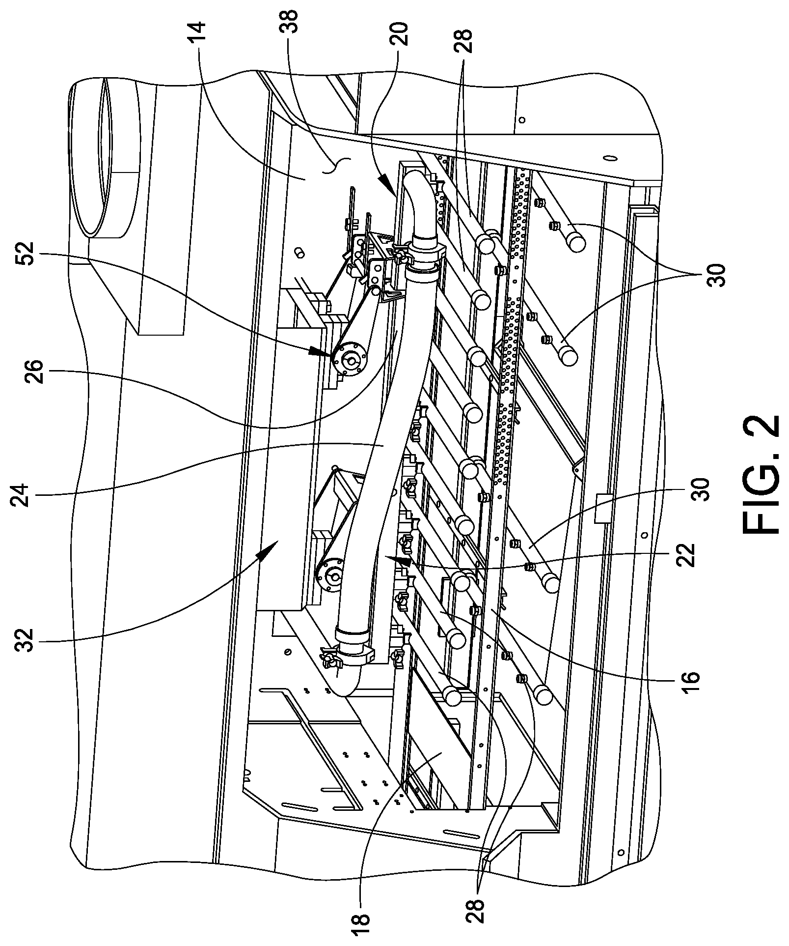 Patent US12350720 Figure 2 – Adjustable height spray system for cleaner