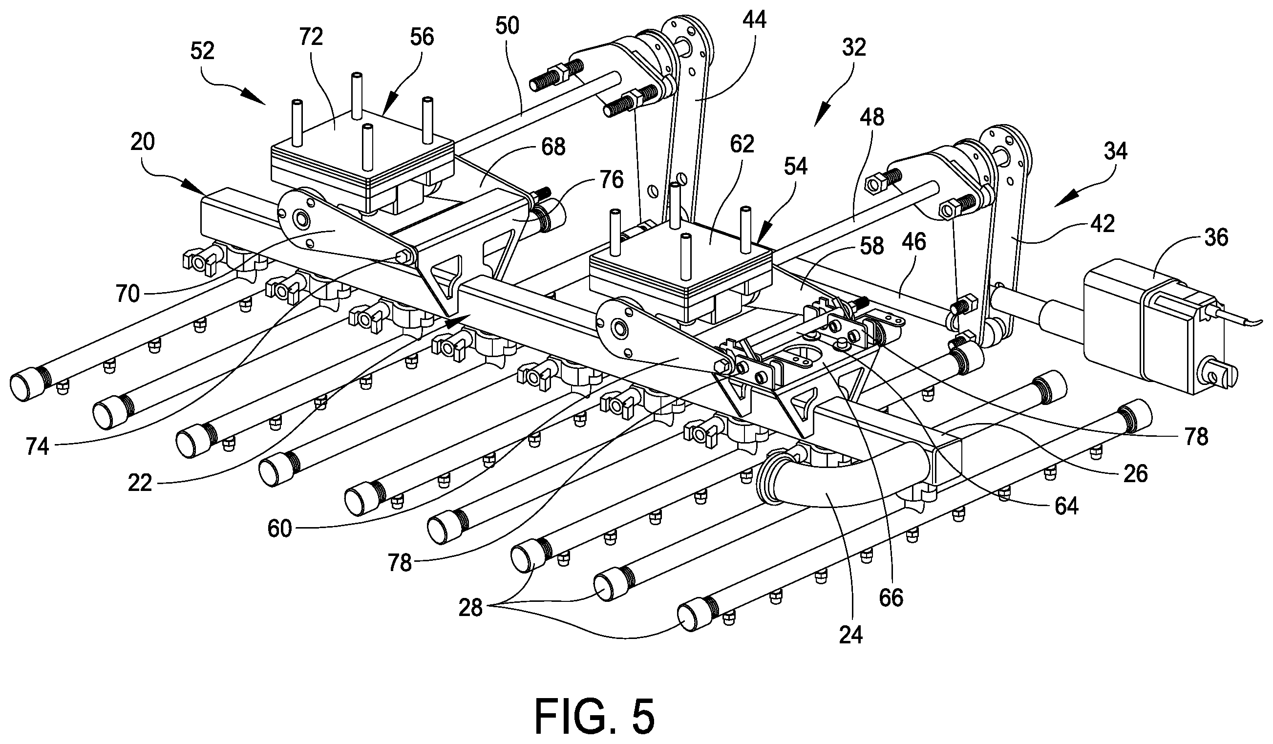 Patent US12350720 Figure 5 – Adjustable height spray system for cleaner
