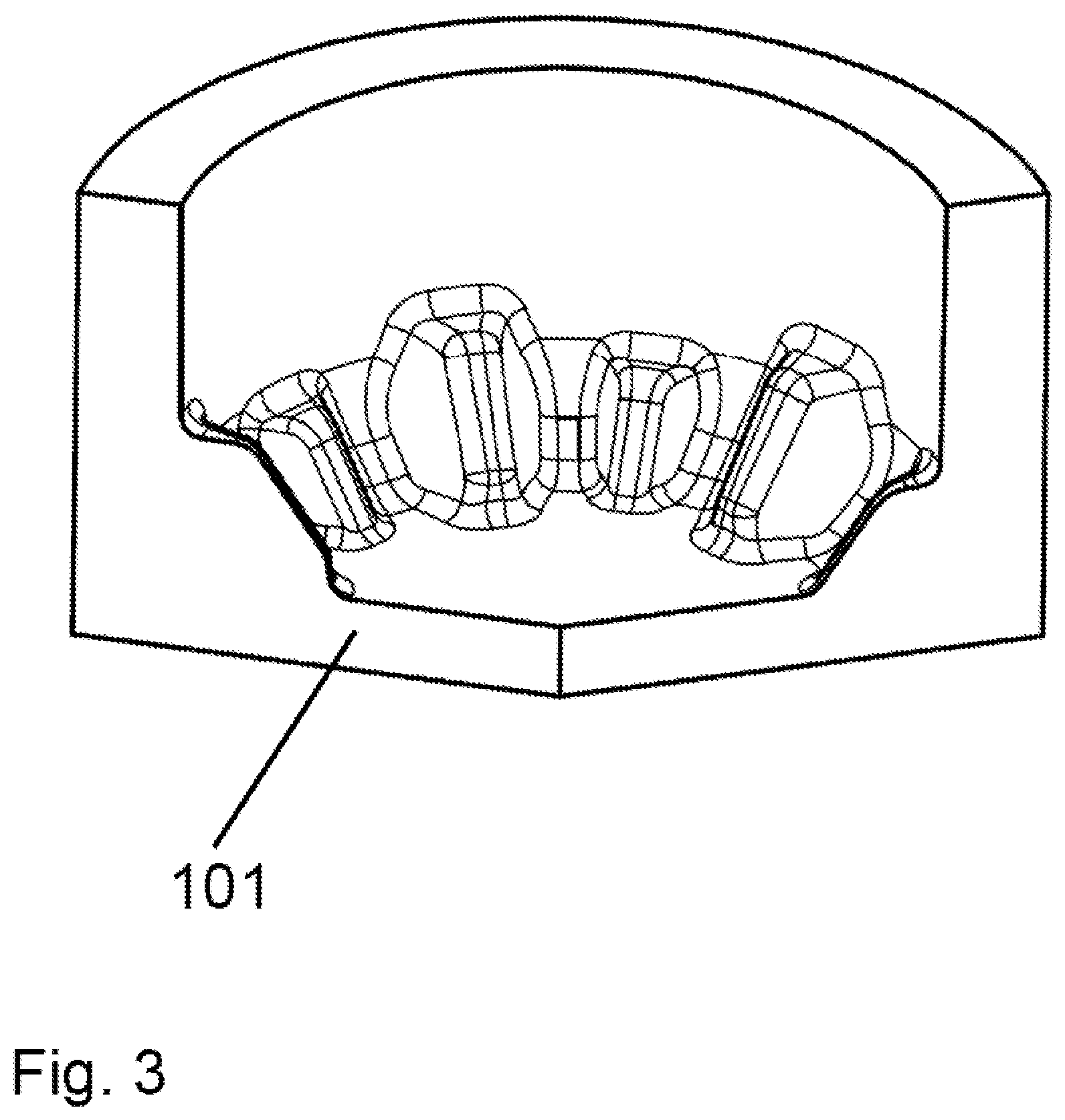 Patent US12350731 Figure 3 – Method for creating elevations in a workpiece, apparatus and product