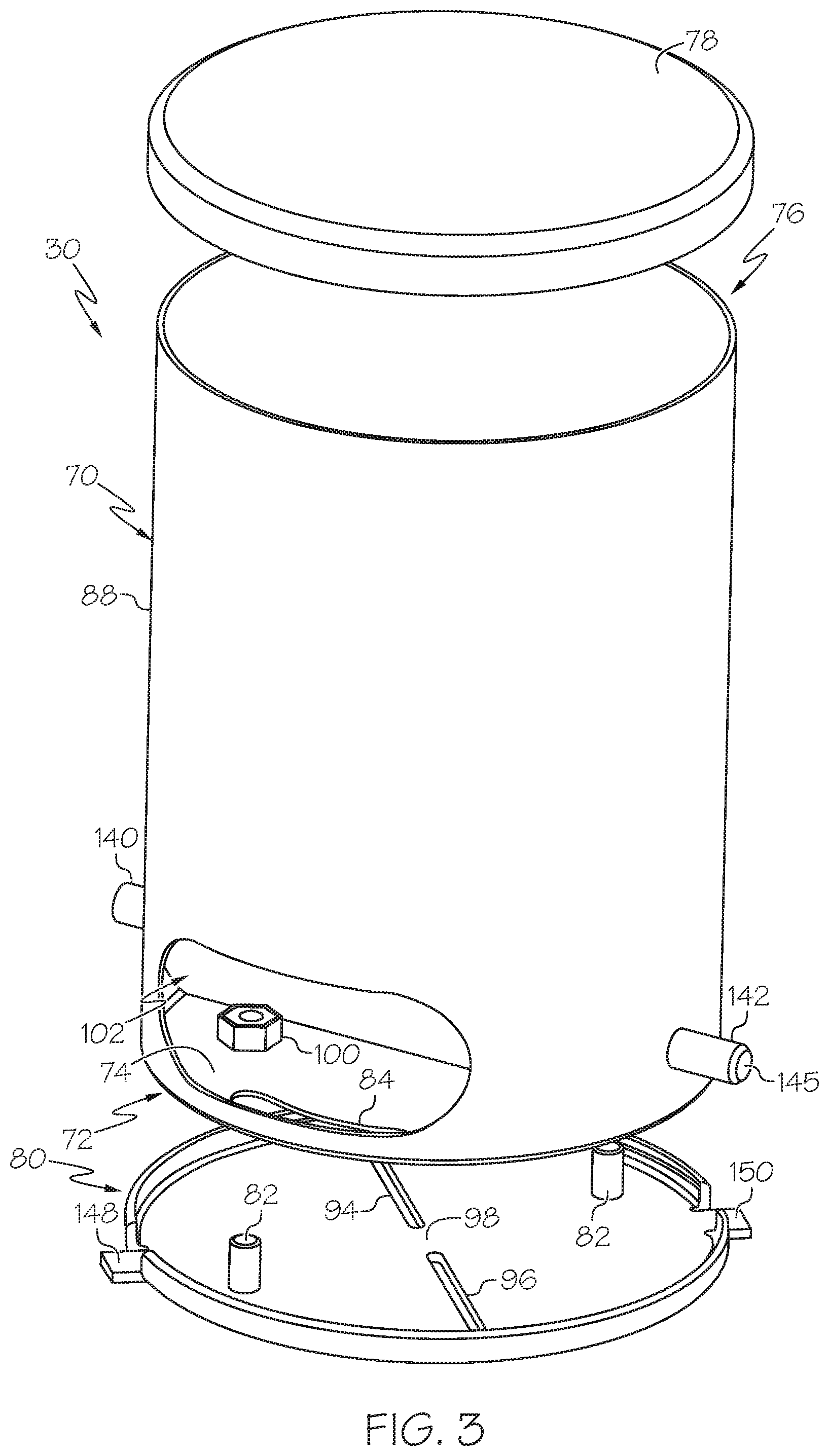 Patent US12350739 Figure 3 – Additive manufacturing apparatuses with separable process chamber housing portions and methods of use
