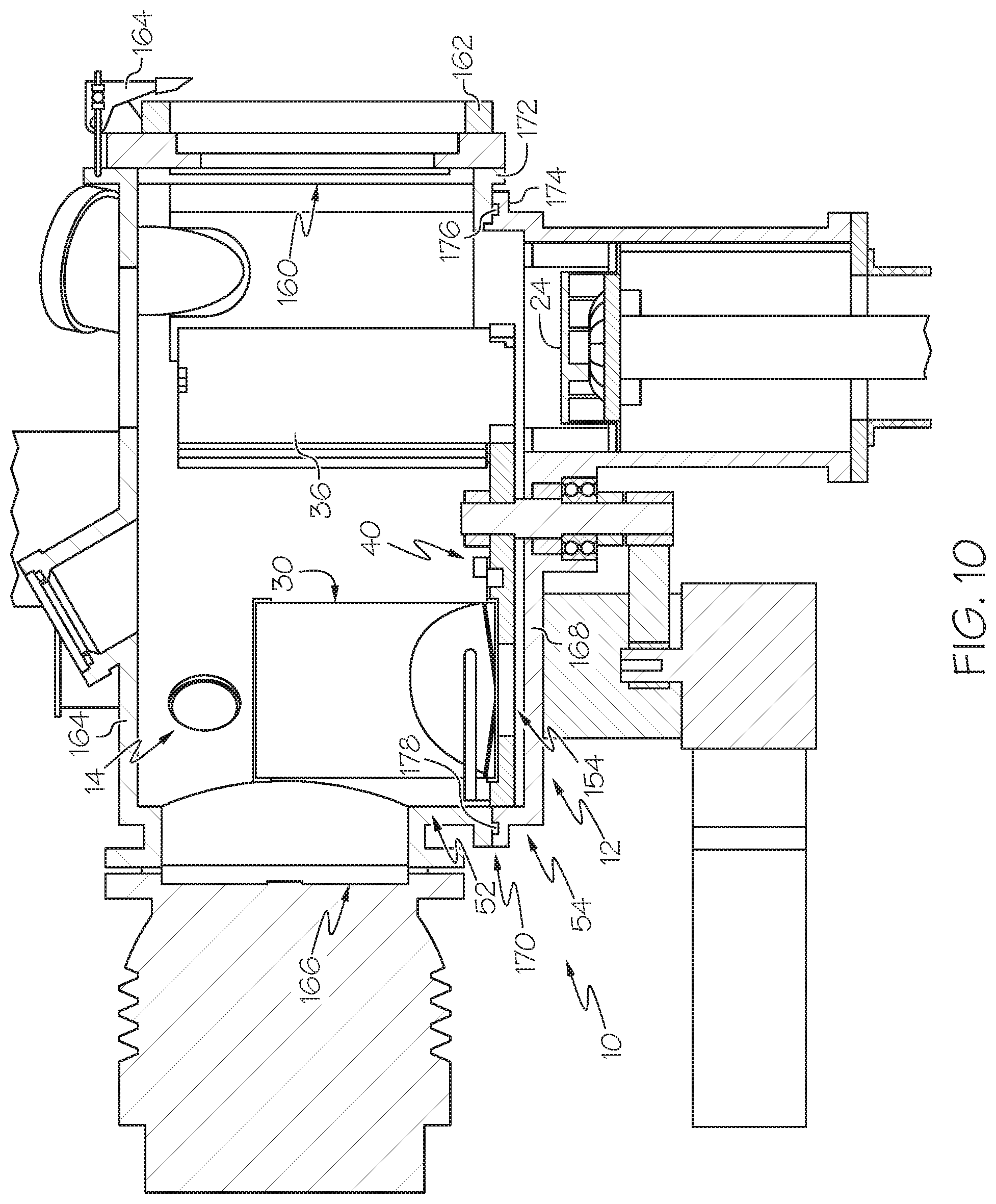 Patent US12350739 Figure 9 – Additive manufacturing apparatuses with separable process chamber housing portions and methods of use