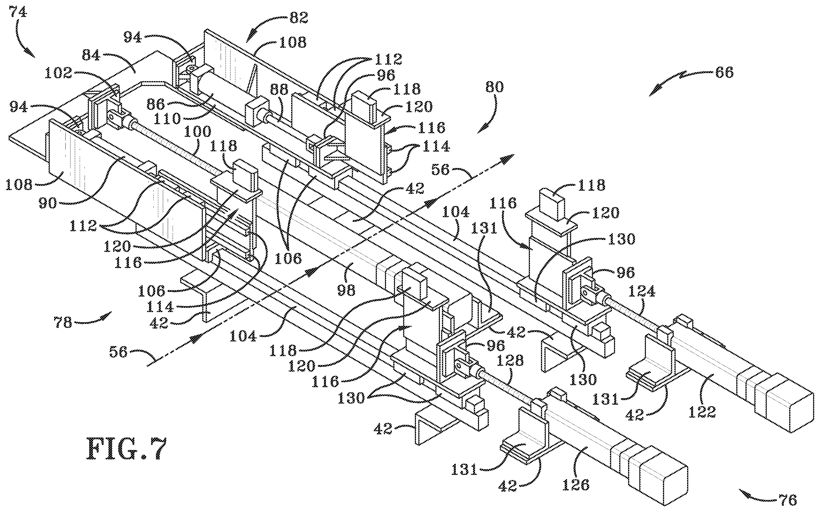 Patent US12350747 Figure 7 – Inline scanning and cutting assembly and method of operation