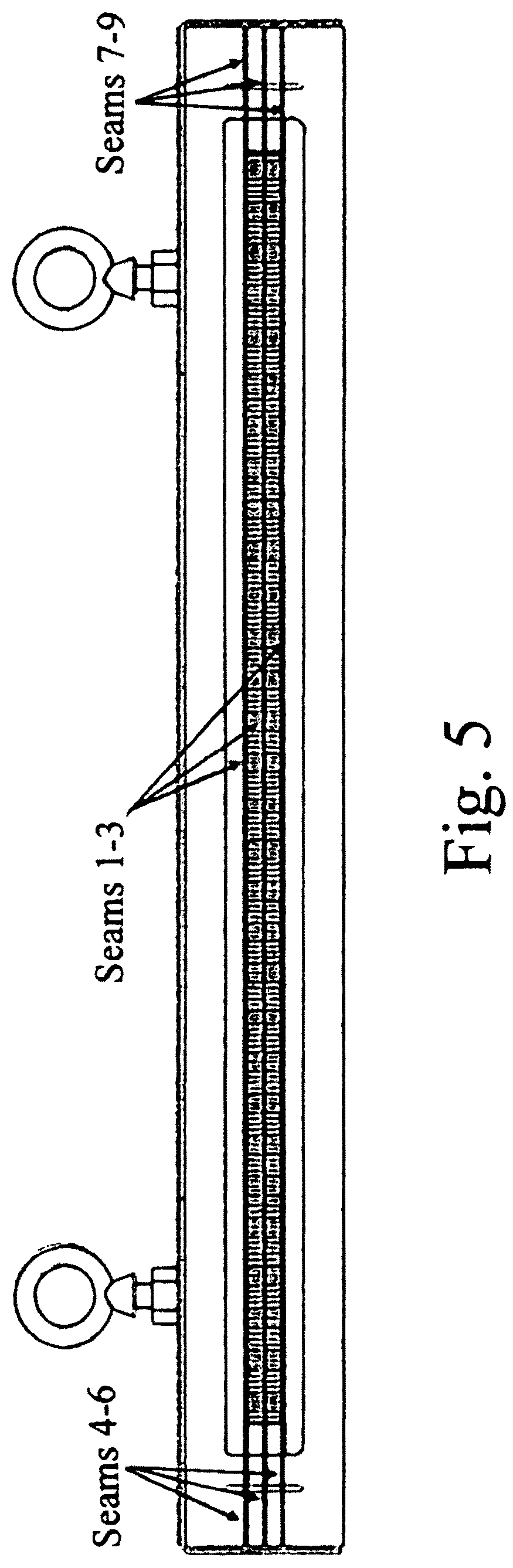 Patent US12350751 Figure 5 – Welded, laminated apparatus, methods of making, and methods of using the apparatus