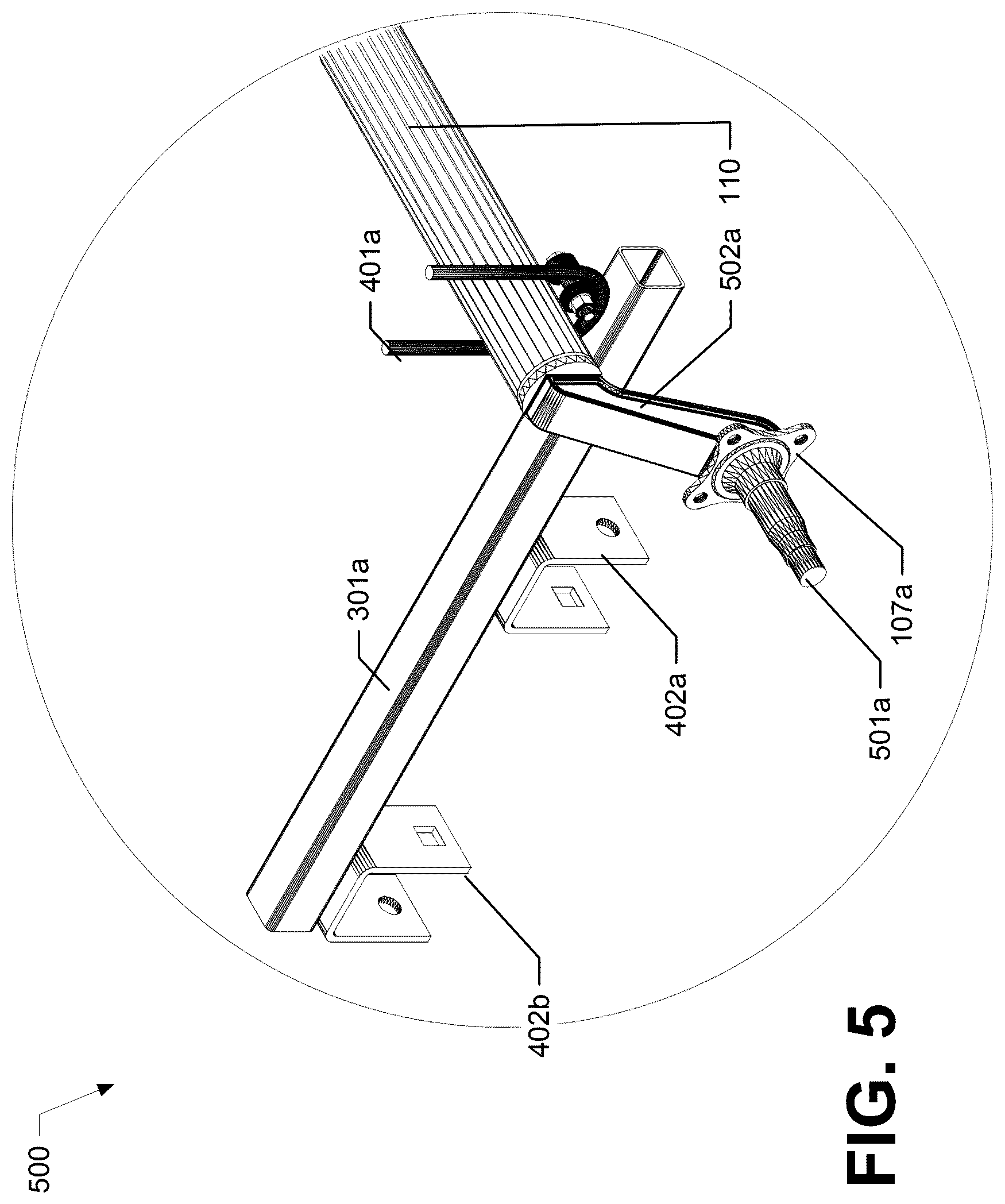 Patent US12350761 Figure 5 – On-site trailer axle manufacturing jig