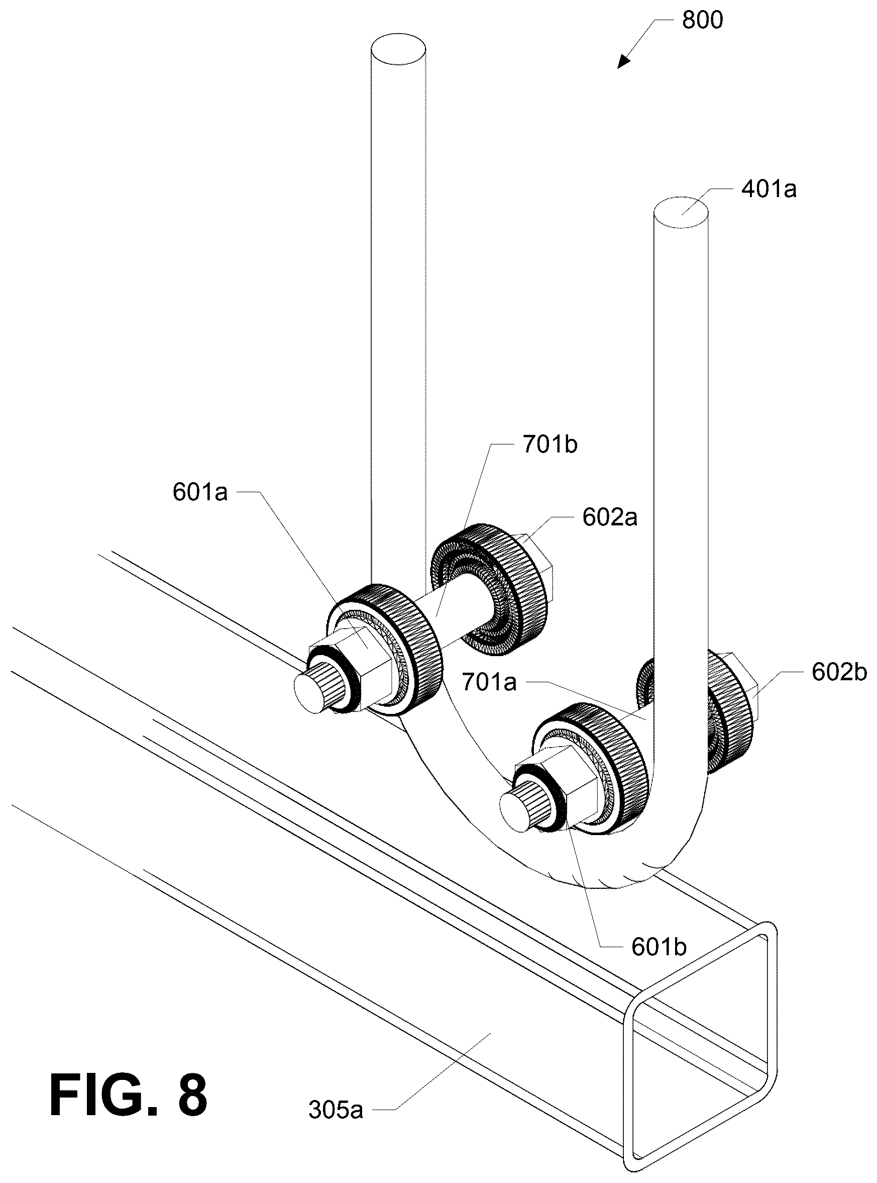 Patent US12350761 Figure 8 – On-site trailer axle manufacturing jig
