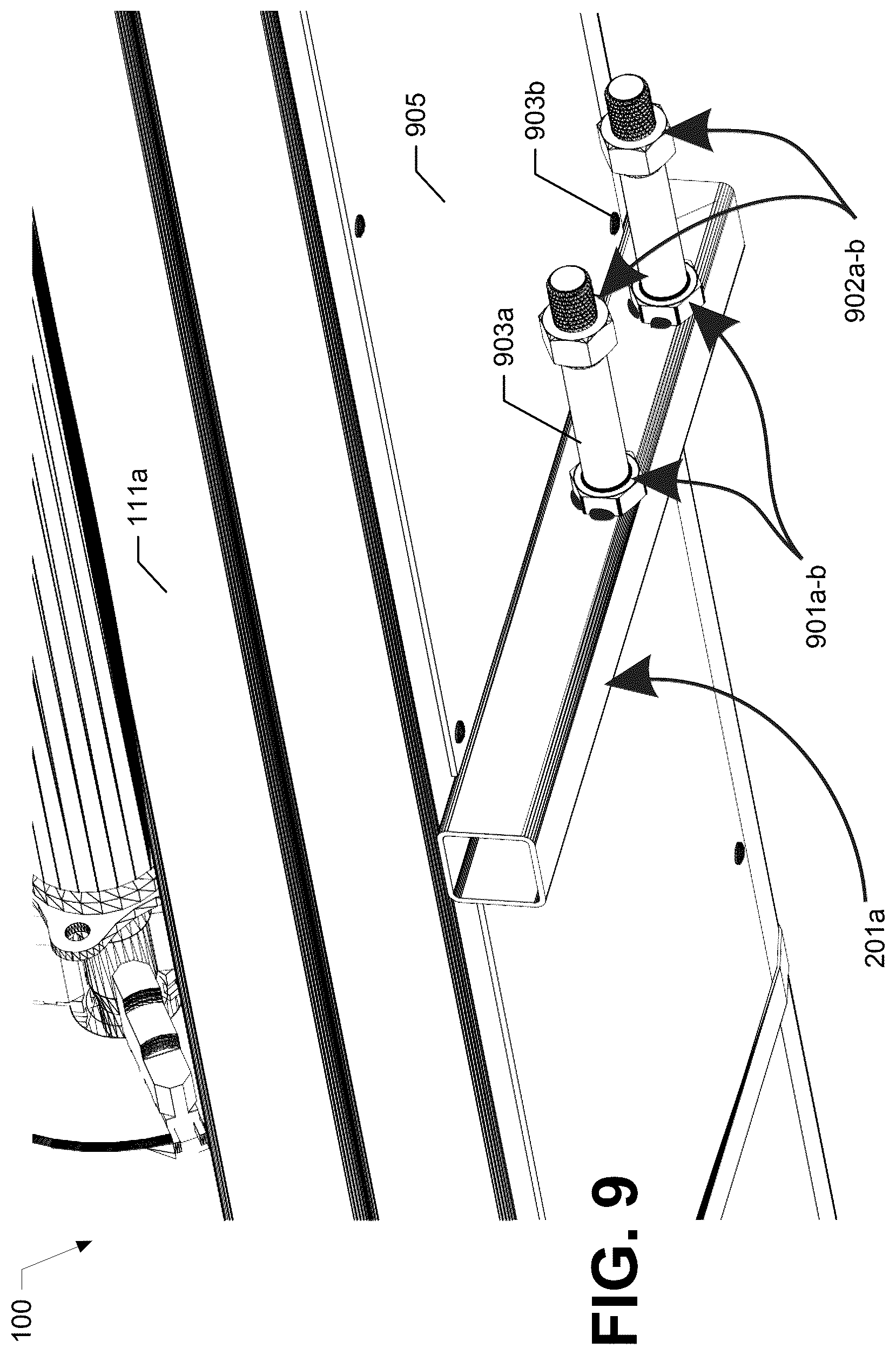 Patent US12350761 Figure 9 – On-site trailer axle manufacturing jig