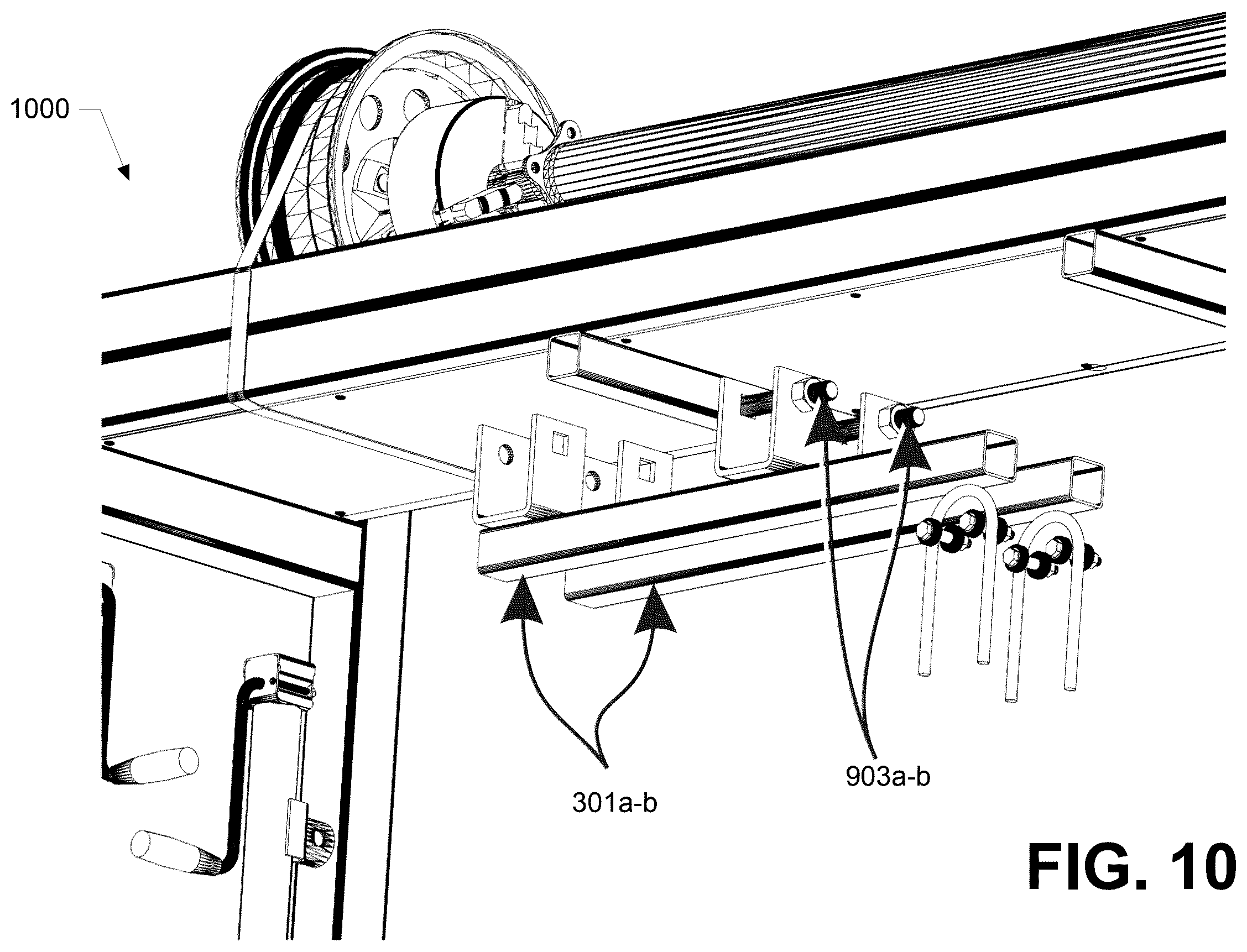 Patent US12350761 Figure 10 – On-site trailer axle manufacturing jig