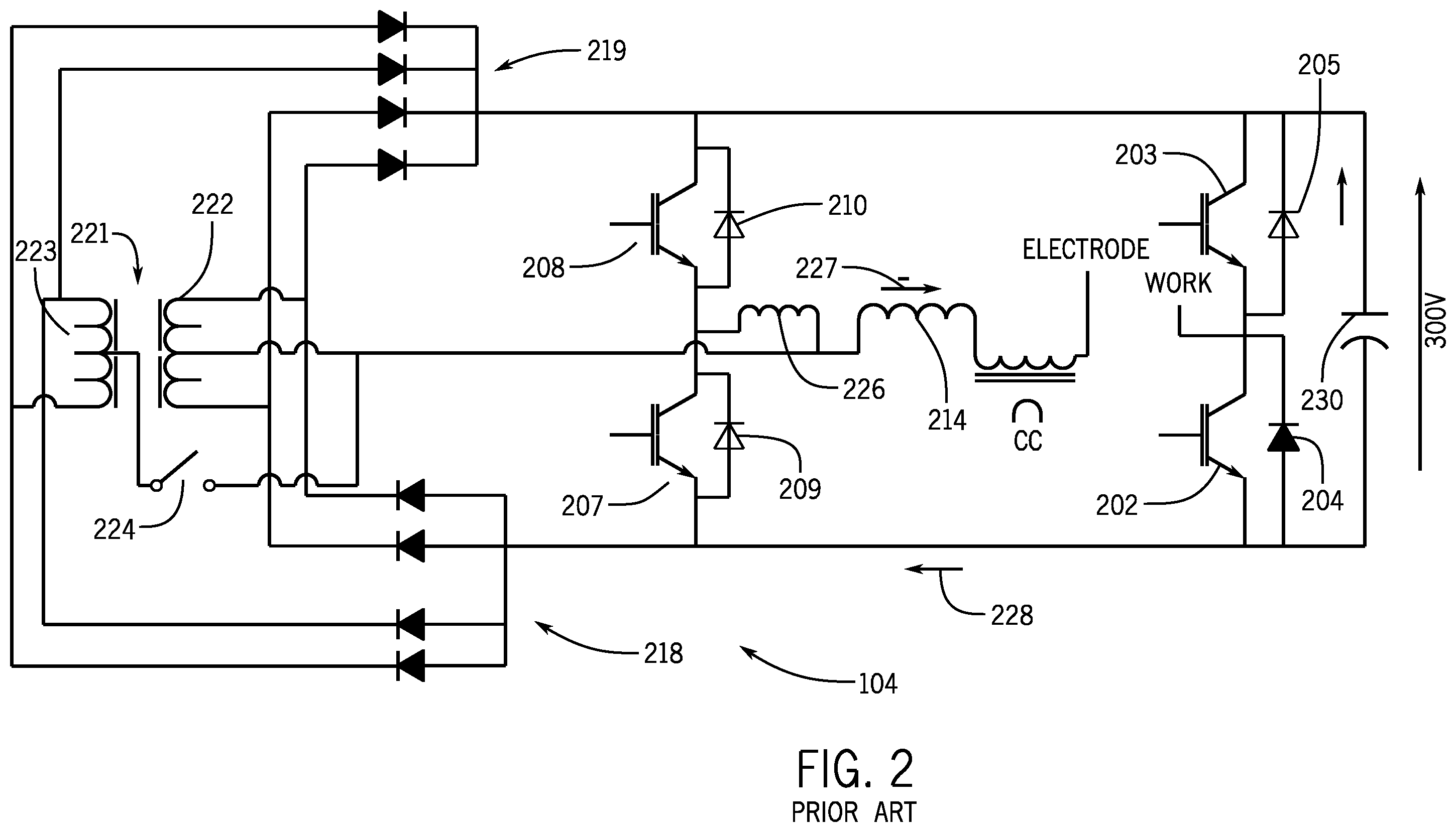Patent US12350767 Figure 2 – Welding power supply with half bridge