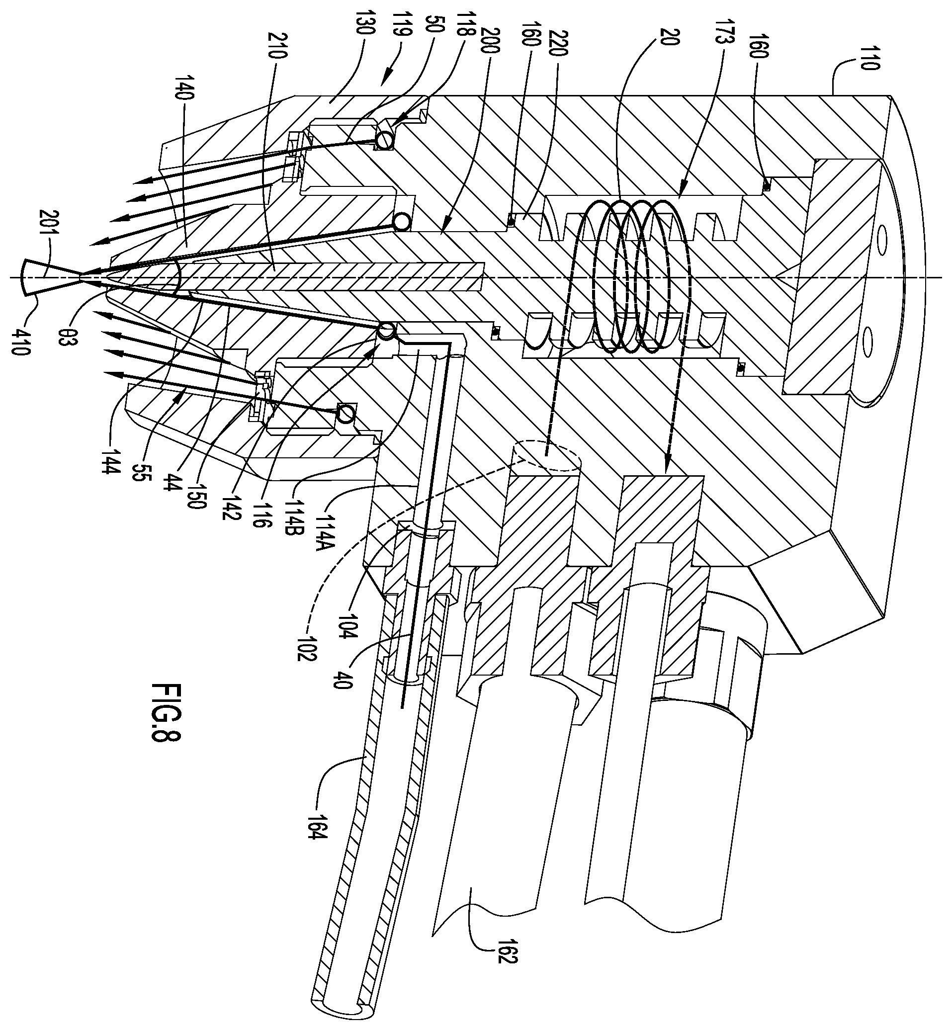 Patent US12350770 Figure 8 – Welder torch body