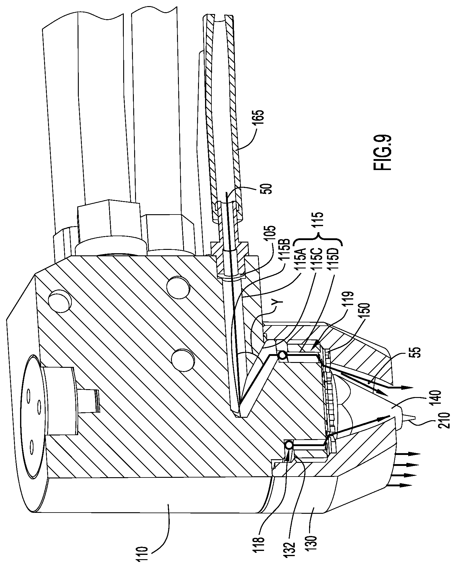 Patent US12350770 Figure 9 – Welder torch body