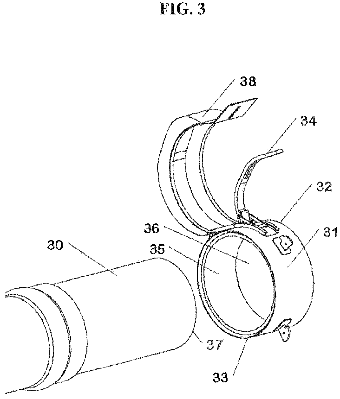 Patent US12350771 Figure 3 – Fixtures for pipe installation, sealing and security