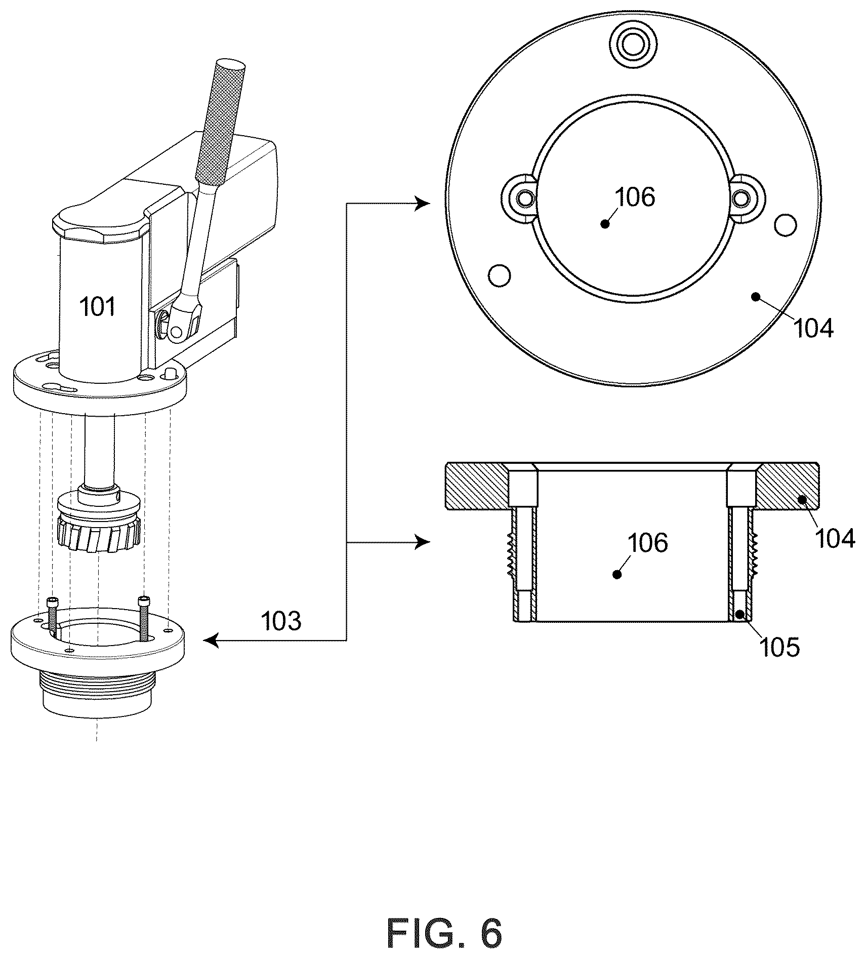 Patent US12350772 Figure 6 – Apparatus and method for extracting a seized yaw piston from a wind turbine housing