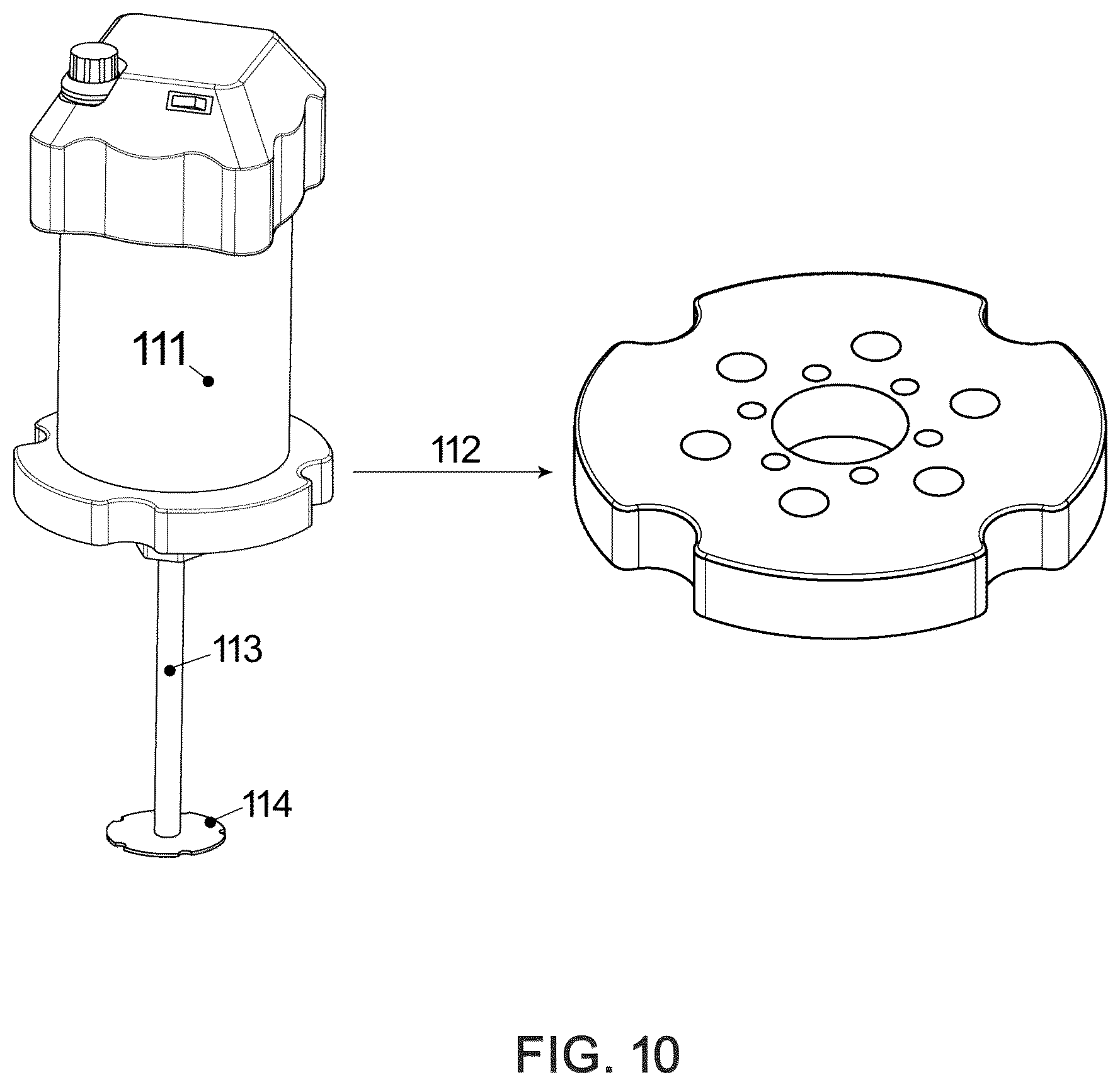 Patent US12350772 Figure 10 – Apparatus and method for extracting a seized yaw piston from a wind turbine housing
