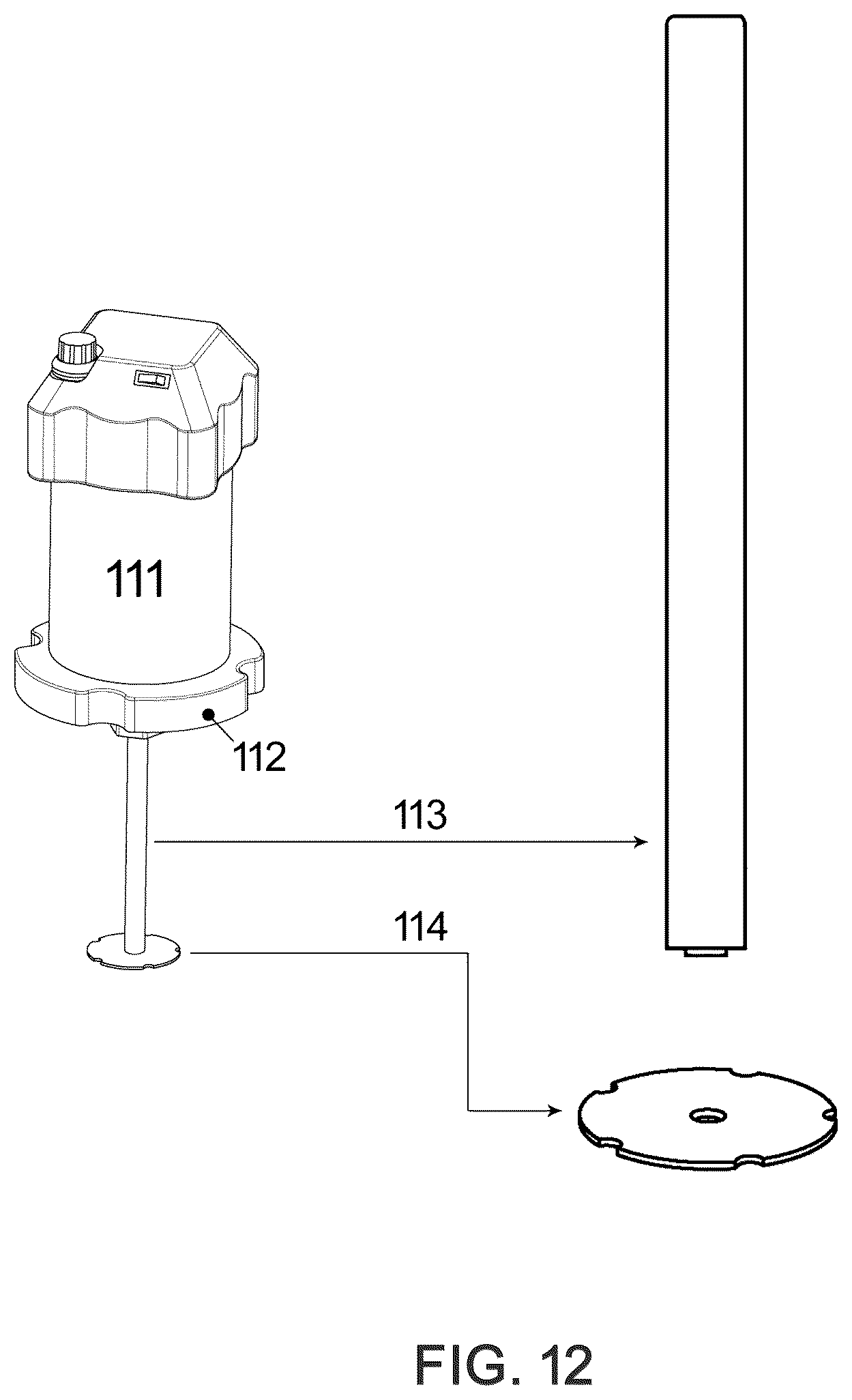 Patent US12350772 Figure 12 – Apparatus and method for extracting a seized yaw piston from a wind turbine housing