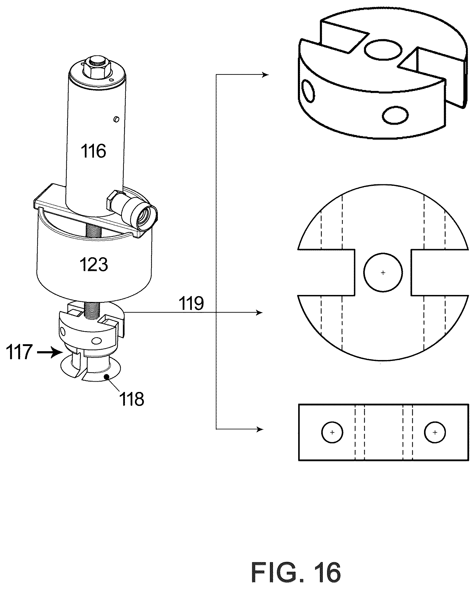 Patent US12350772 Figure 16 – Apparatus and method for extracting a seized yaw piston from a wind turbine housing
