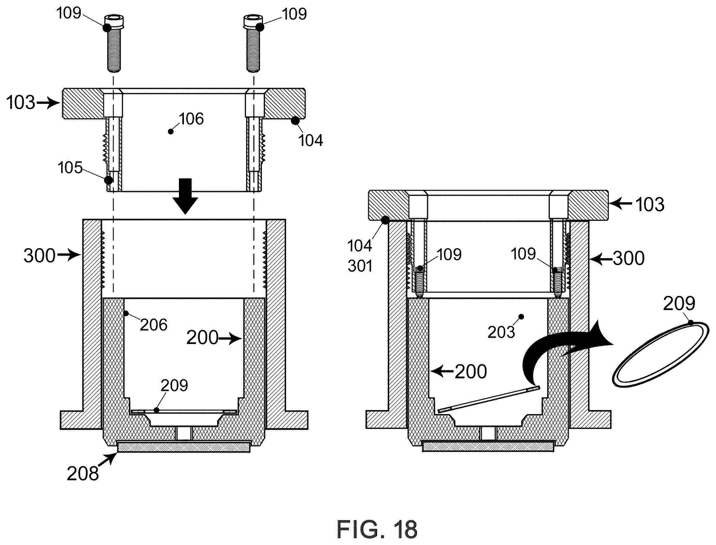 Patent US12350772 Figure 18 – Apparatus and method for extracting a seized yaw piston from a wind turbine housing