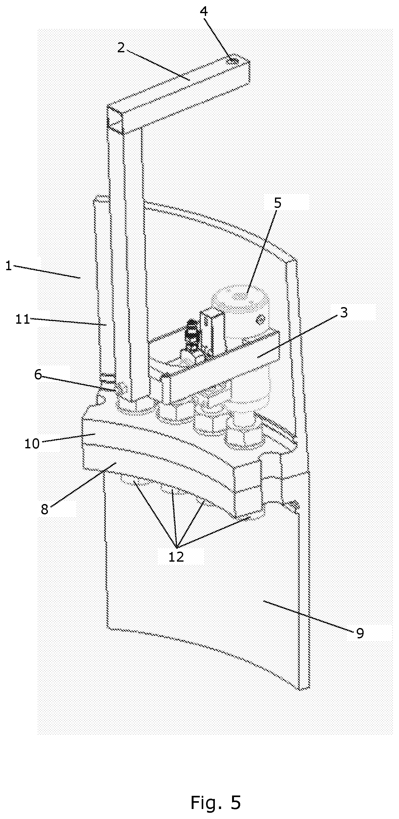Patent US12350773 Figure 5 – Tool assembly for tensioning tower bolts of a wind turbine tower