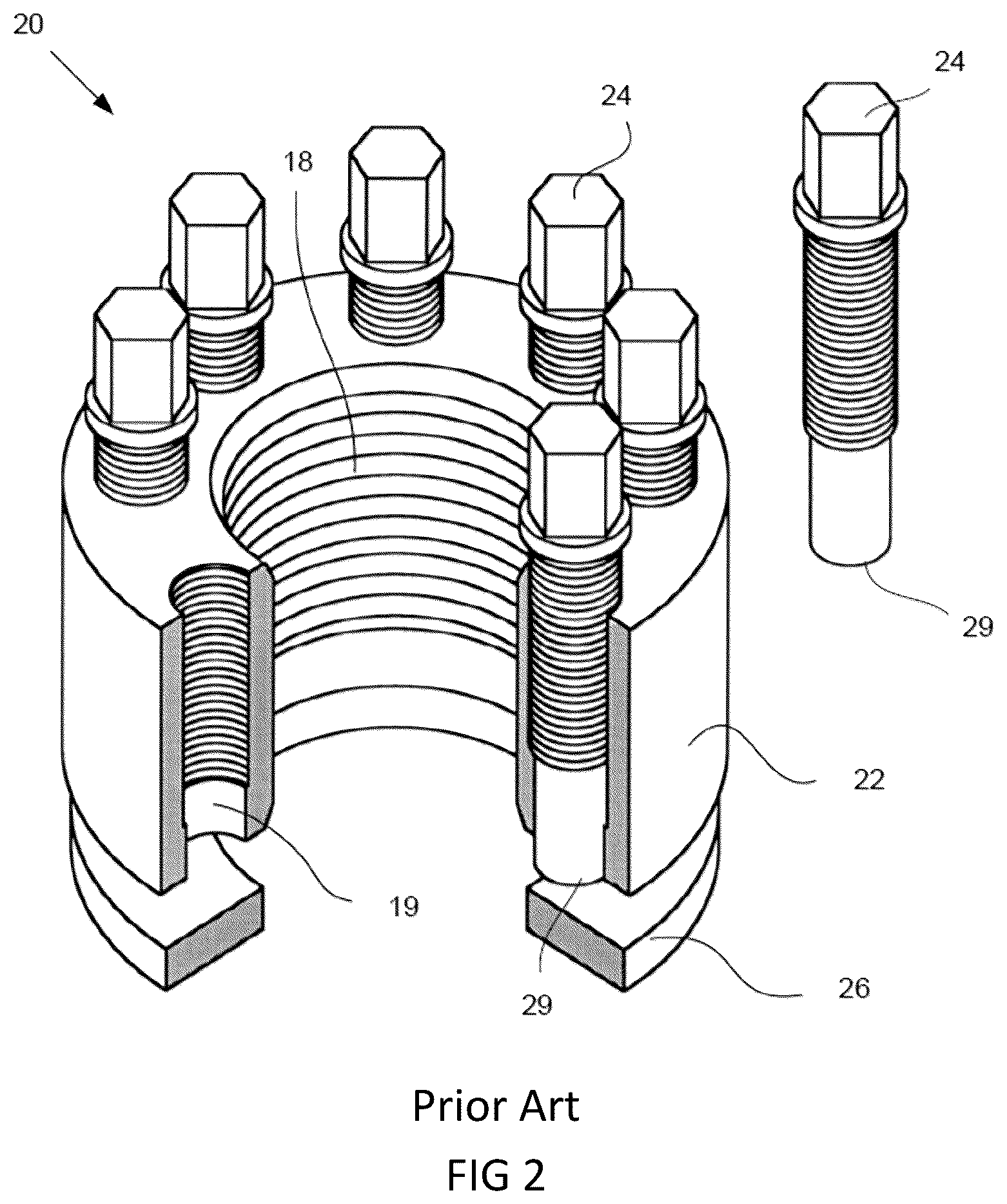Patent US12350774 Figure 2 – Method and apparatus for fastening in a high fluid pressure environment
