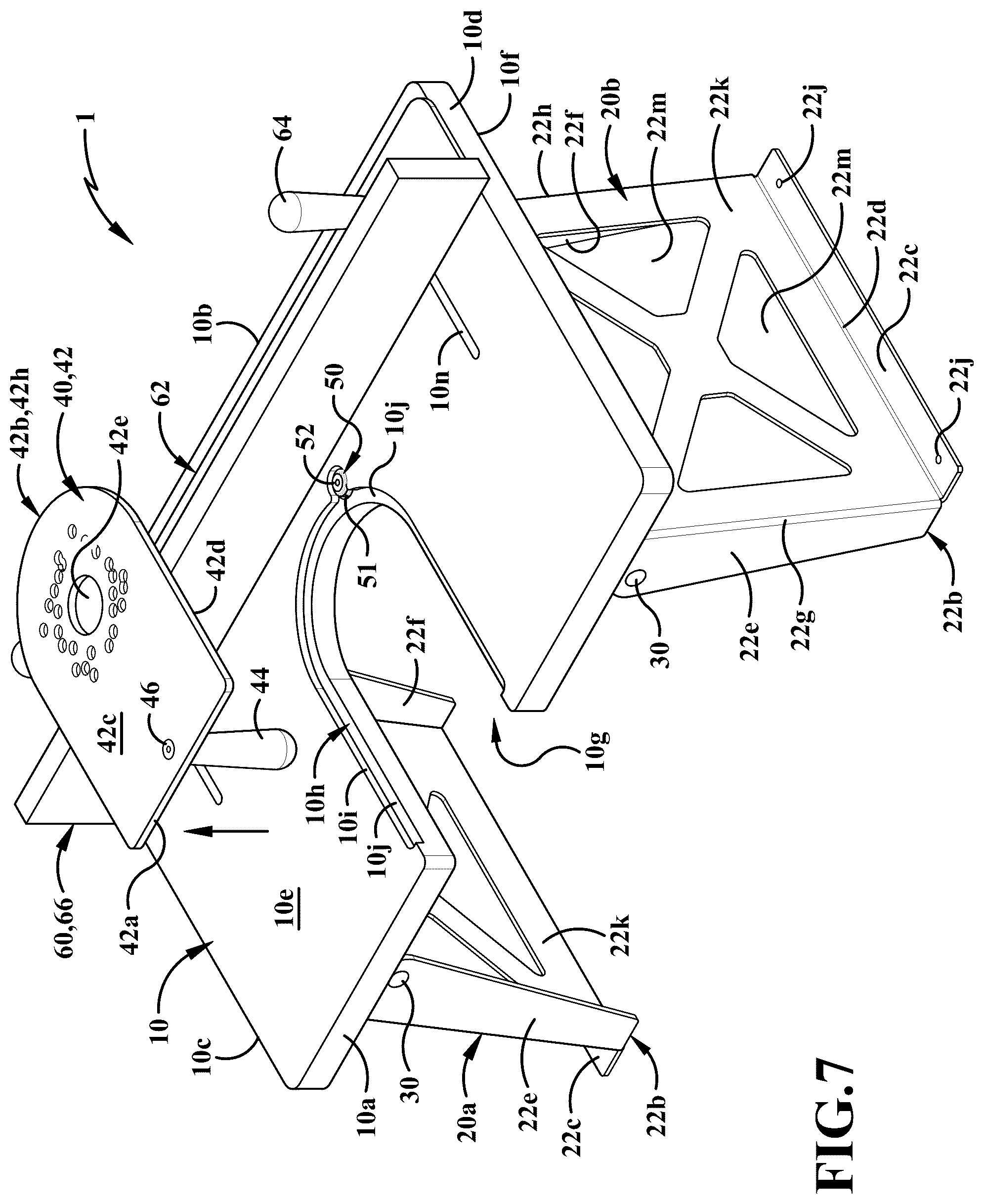 Patent US12350781 Figure 7 – Portable routing system and method of use