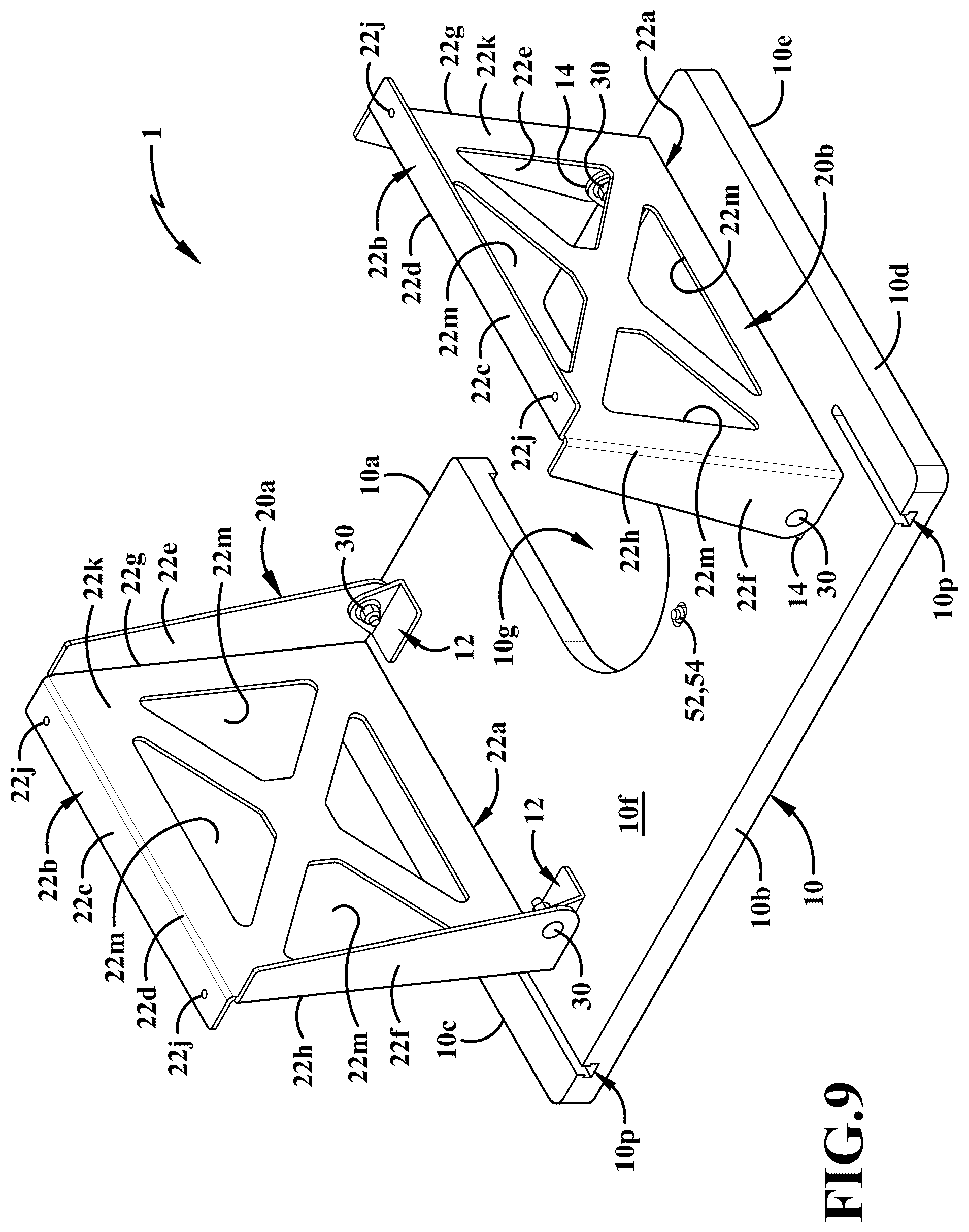 Patent US12350781 Figure 9 – Portable routing system and method of use
