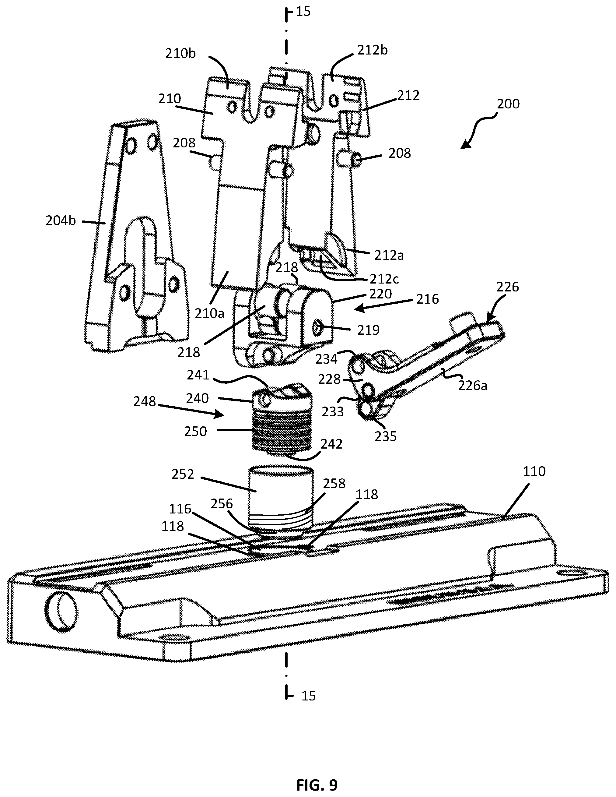 Patent US12350783 Figure 5 – Clamping assembly for a blade sharpener