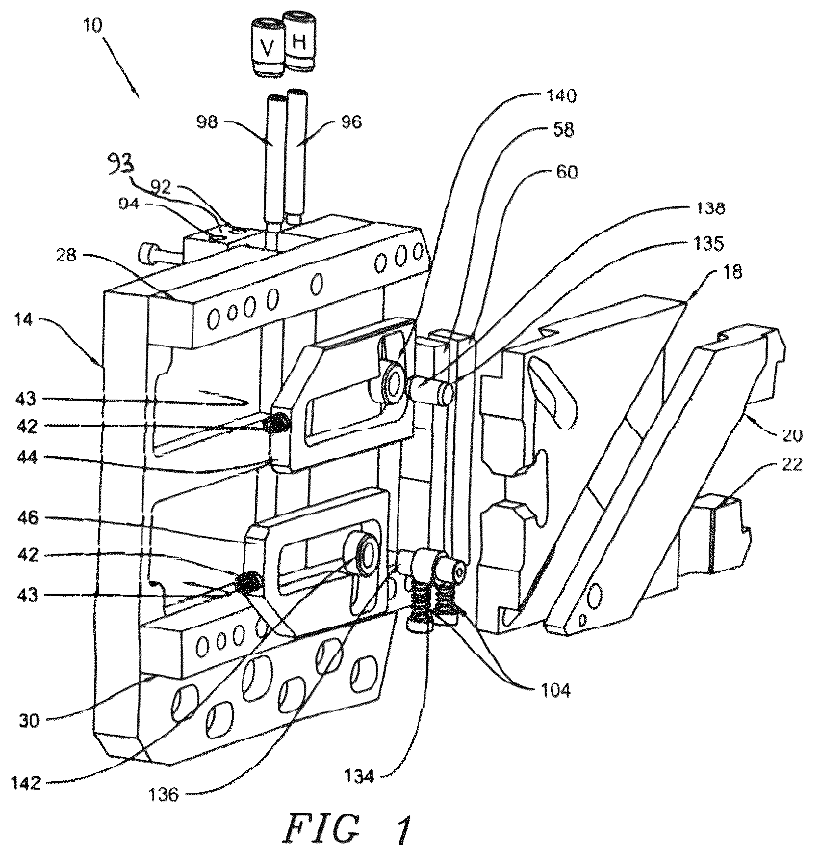 Patent US12350785 — Steady rest with predictable micron-sized adjustment — Figure 1