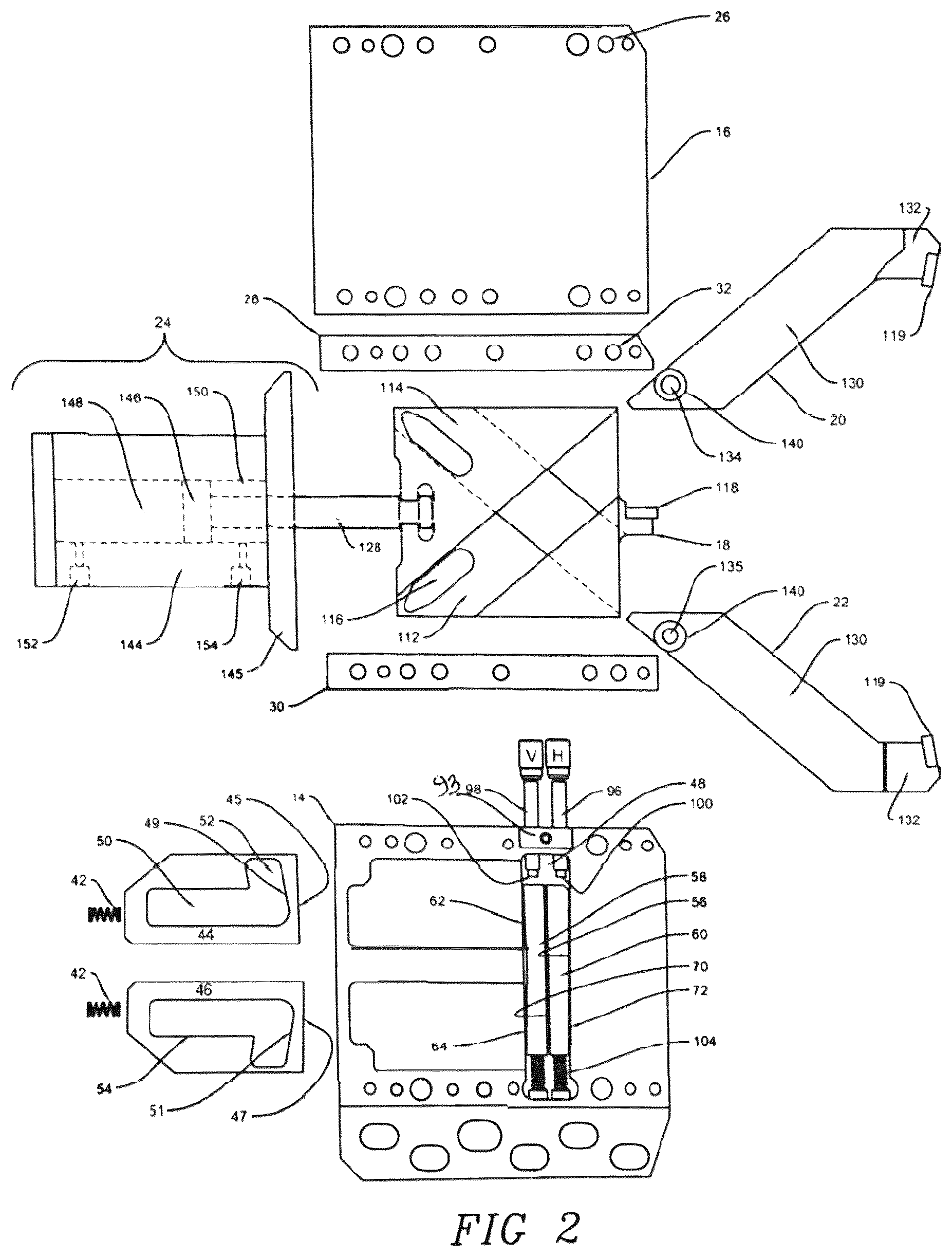 Patent US12350785 Figure 2 – Steady rest with predictable micron-sized adjustment