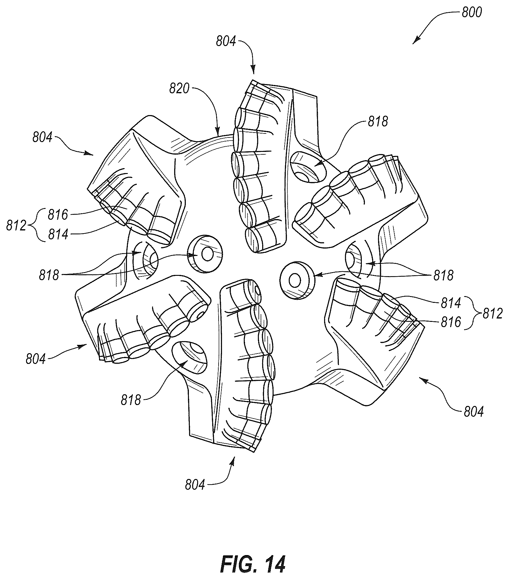 Patent US12350792 Figure 14 – Polycrystalline diamond, polycrystalline diamond compacts, methods of making same, and applications