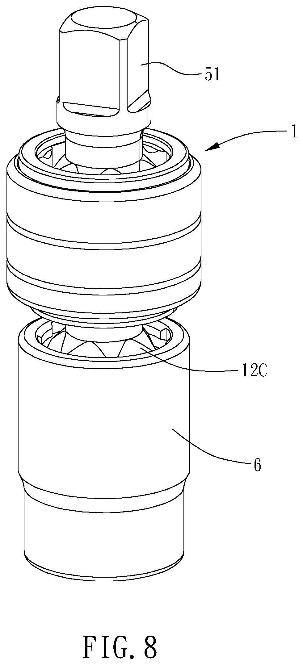 Patent US12350794 Figure 8 – Driving head-changeable tool
