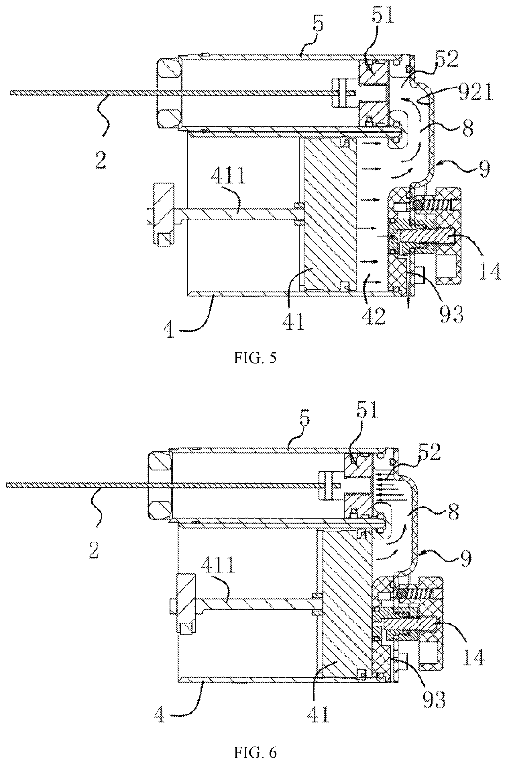 Patent US12350797 Figure 5 – Pneumatic nailing gun with adjustable nailing force