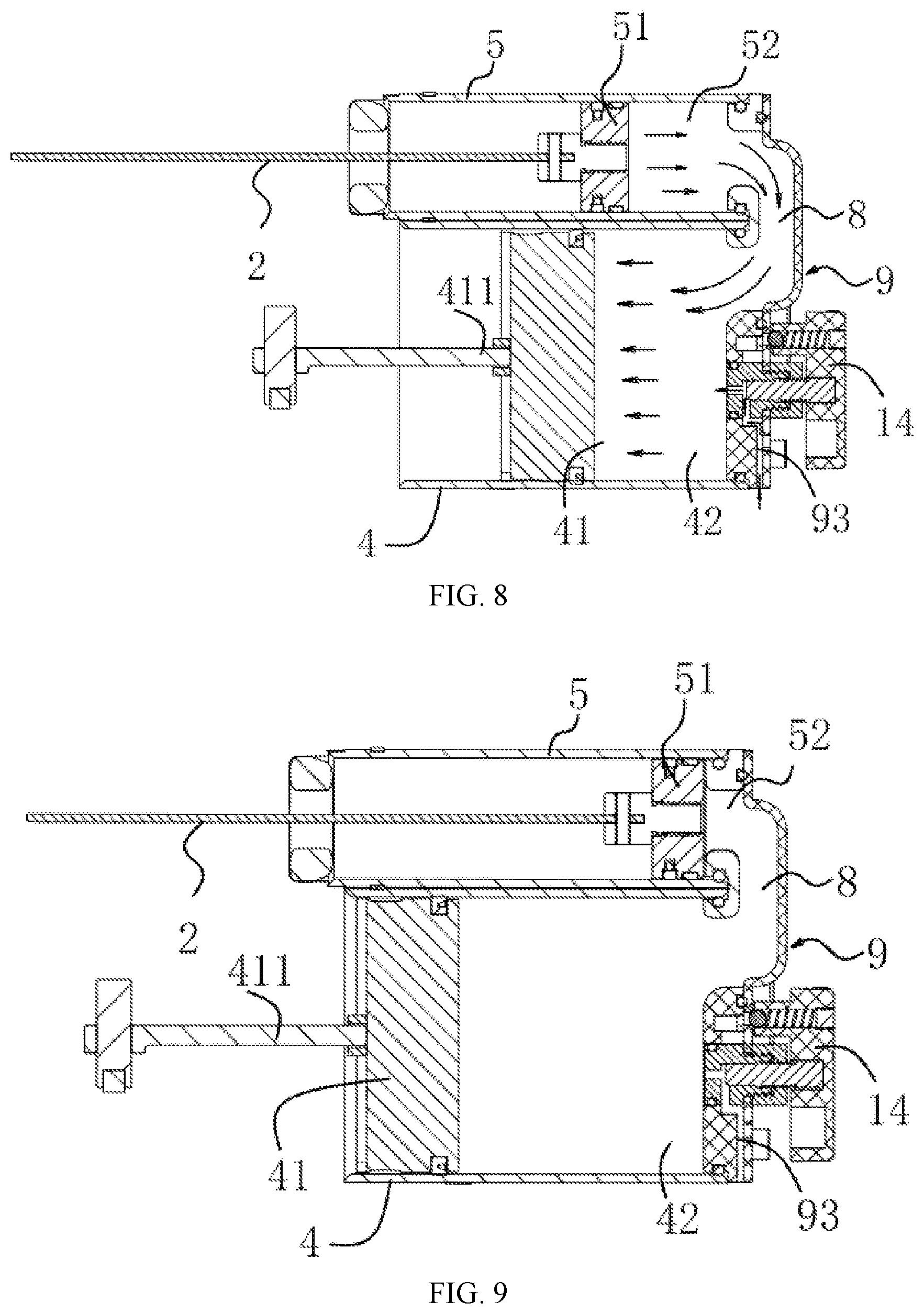 Patent US12350797 Figure 7 – Pneumatic nailing gun with adjustable nailing force
