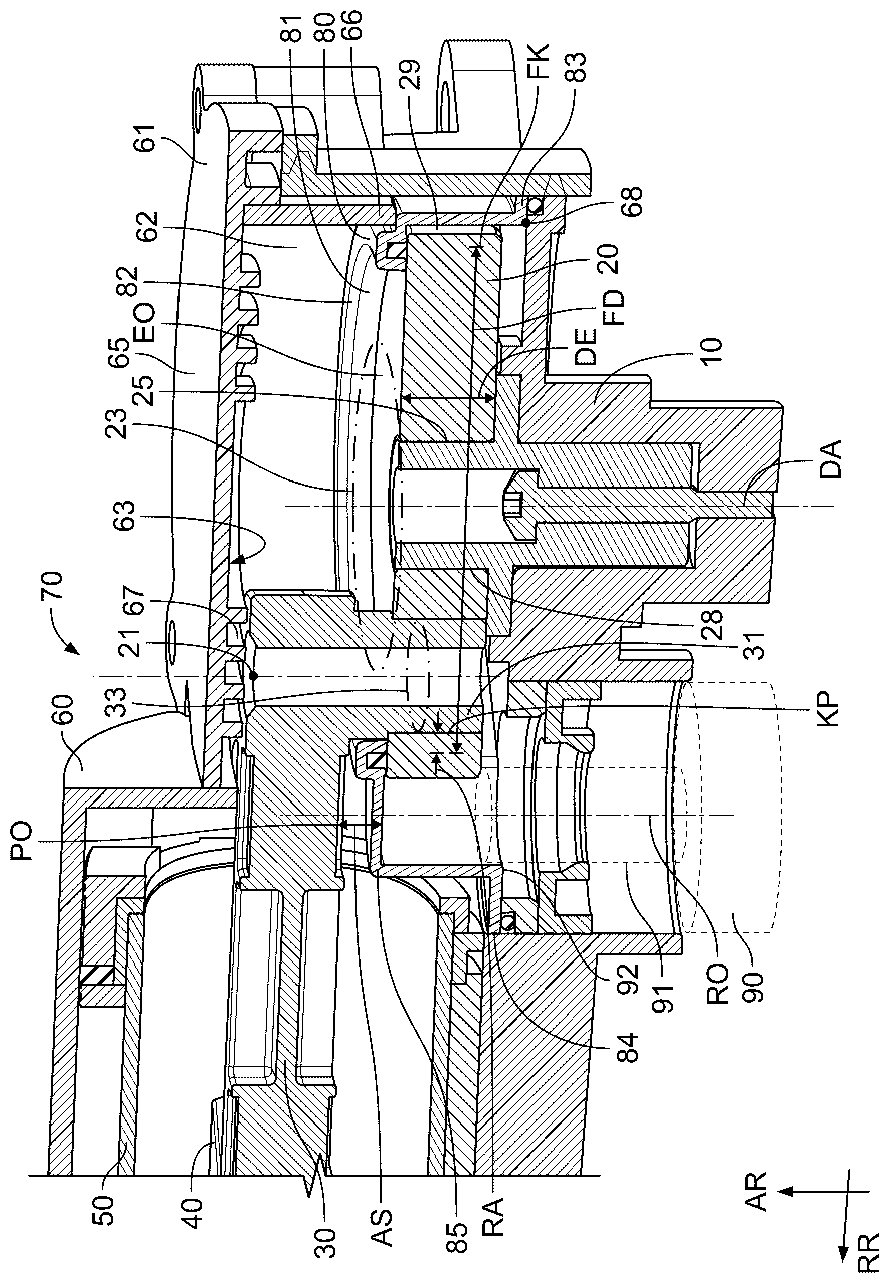 Patent US12350802 Figure 1 – Electropneumatic impact mechanism