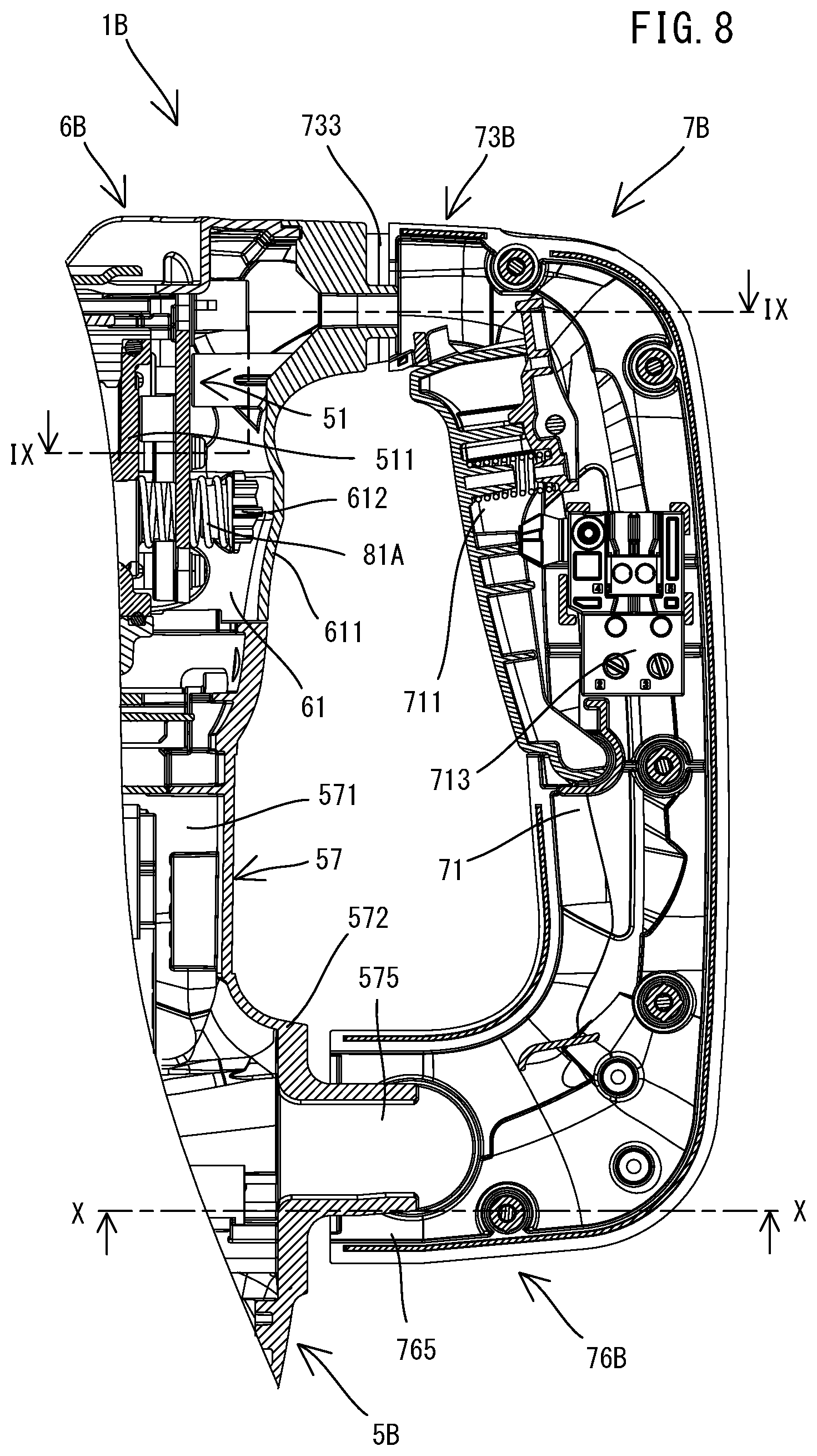 Patent US12350804 Figure 8 – Power tool having a hammer mechanism