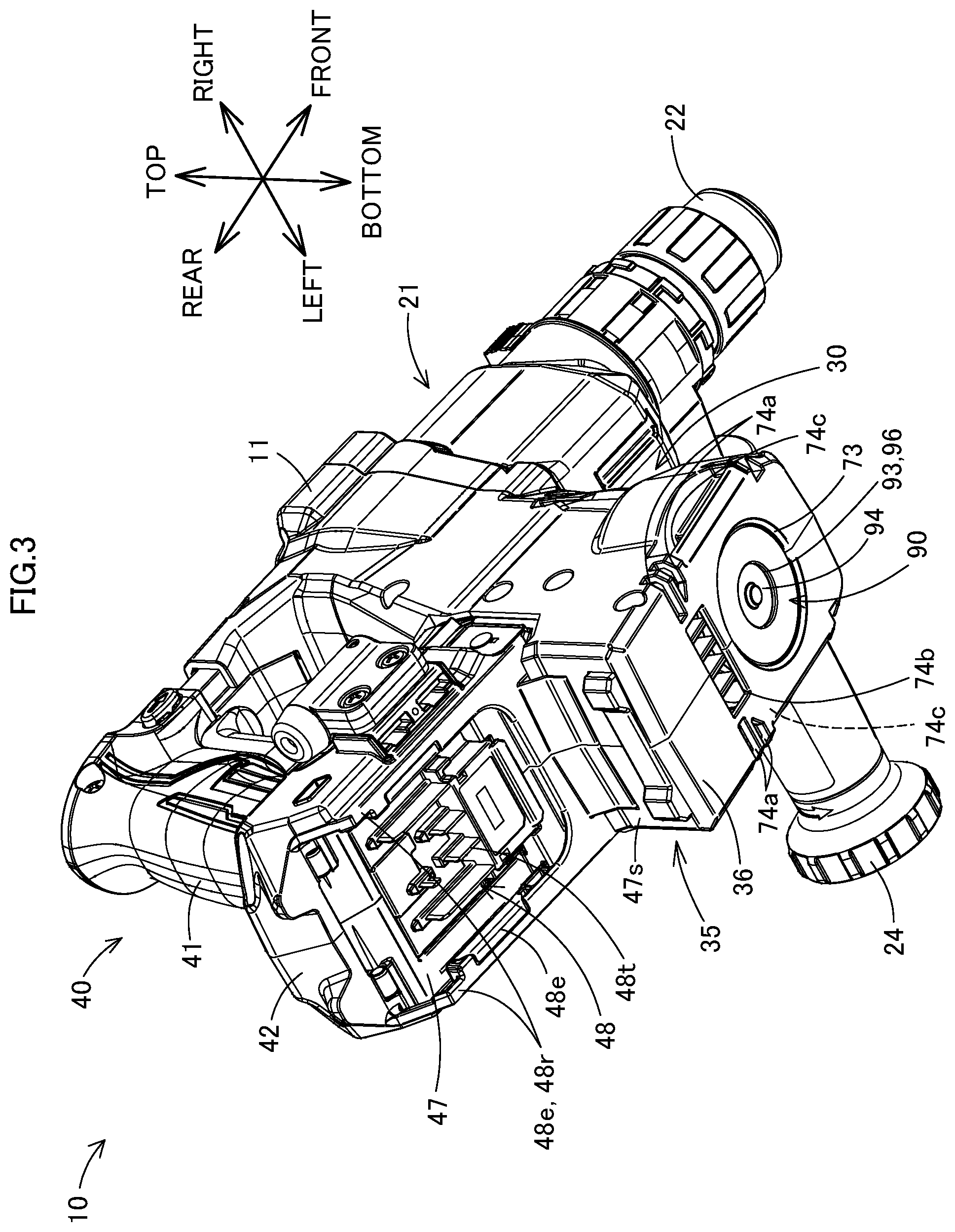 Patent US12350806 Figure 3 – Power tool having a hammer mechanism
