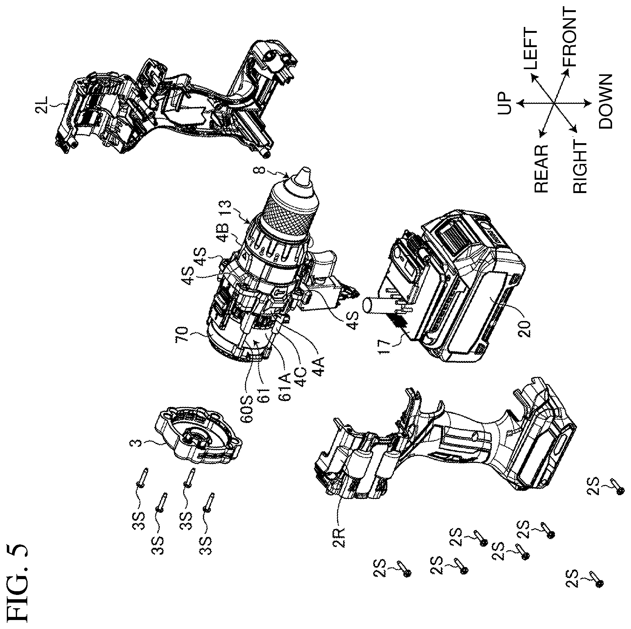 Patent US12350809 Figure 5 – Electric work machine