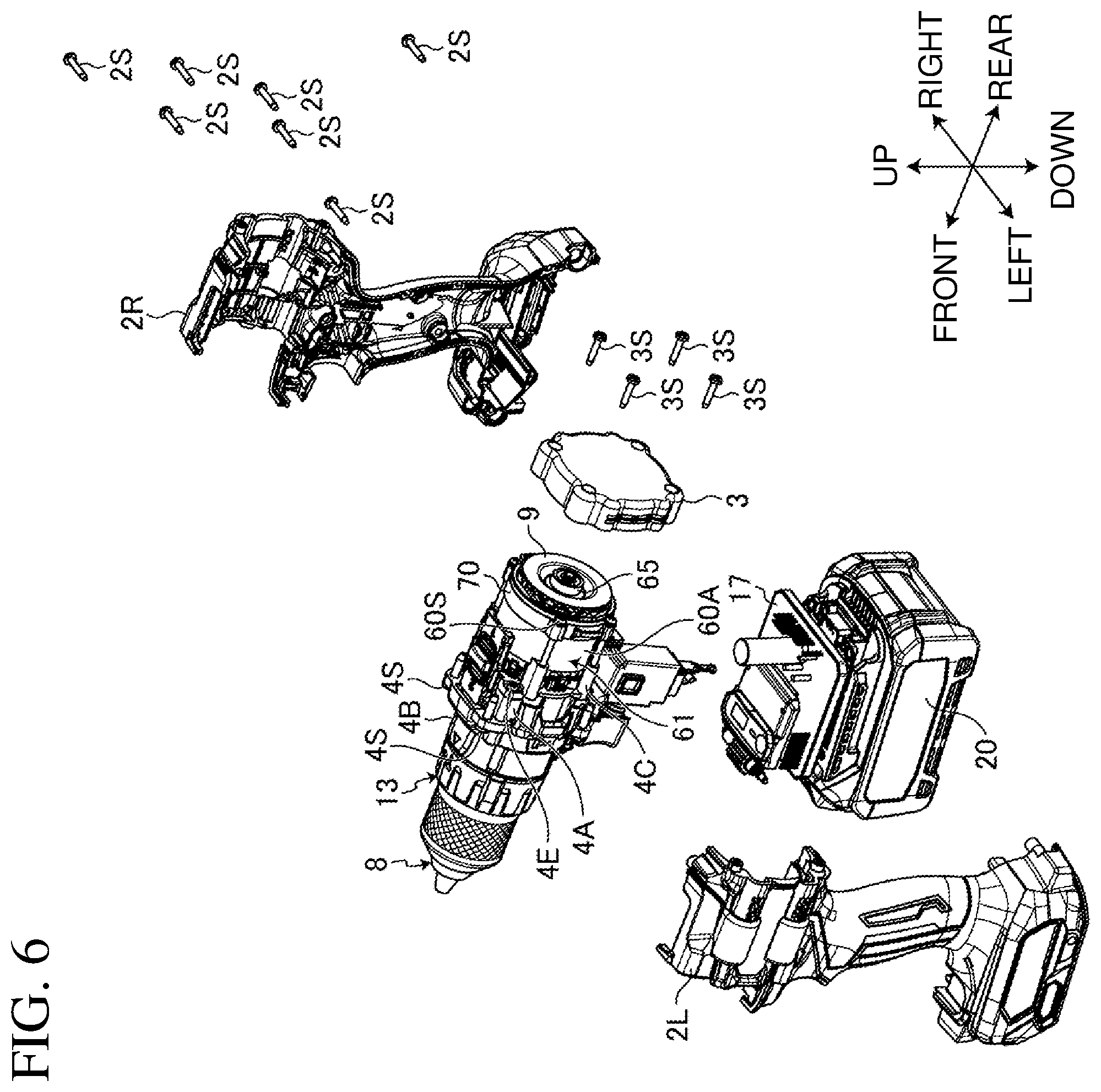 Patent US12350809 Figure 6 – Electric work machine