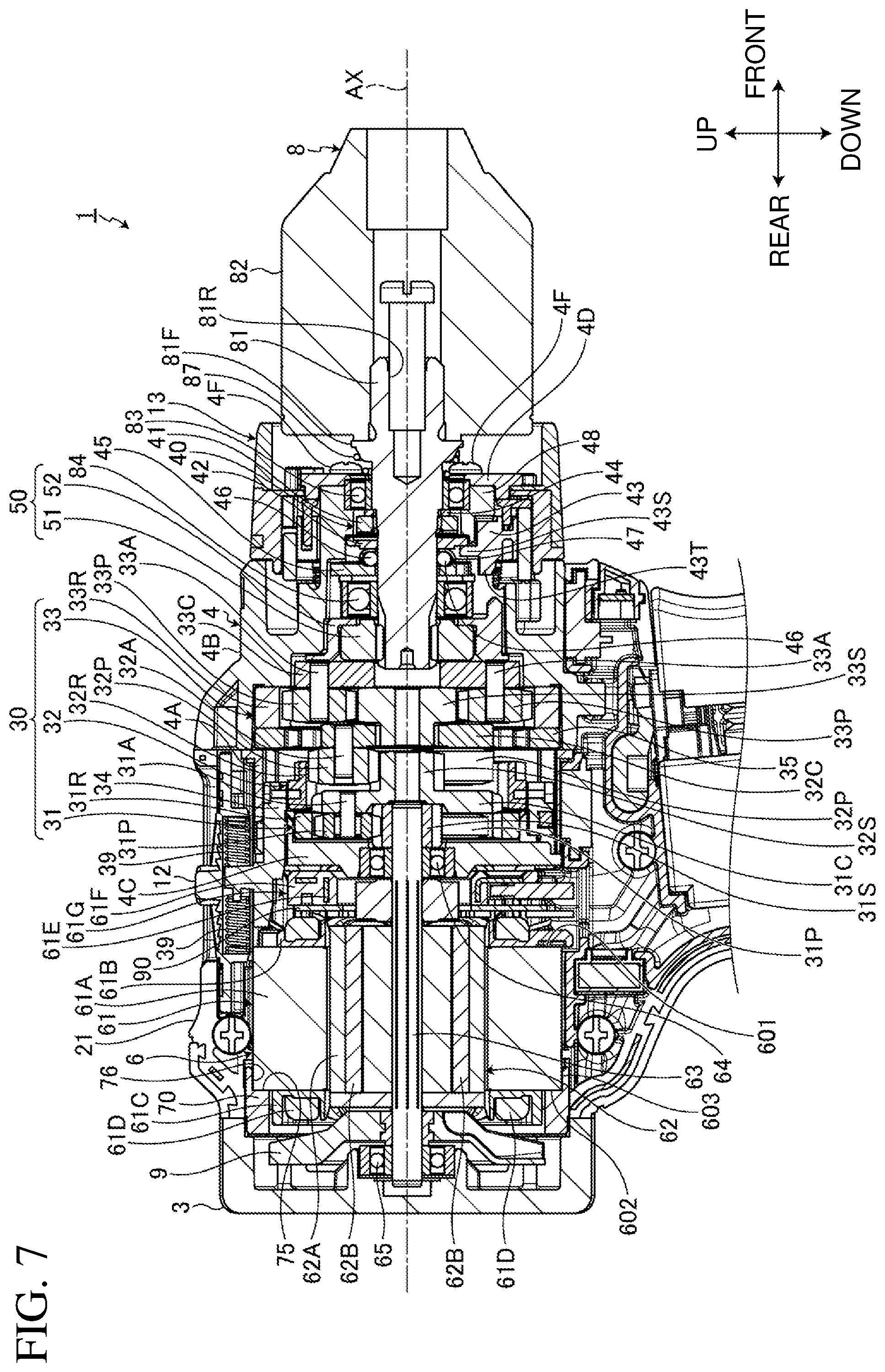 Patent US12350809 Figure 7 – Electric work machine