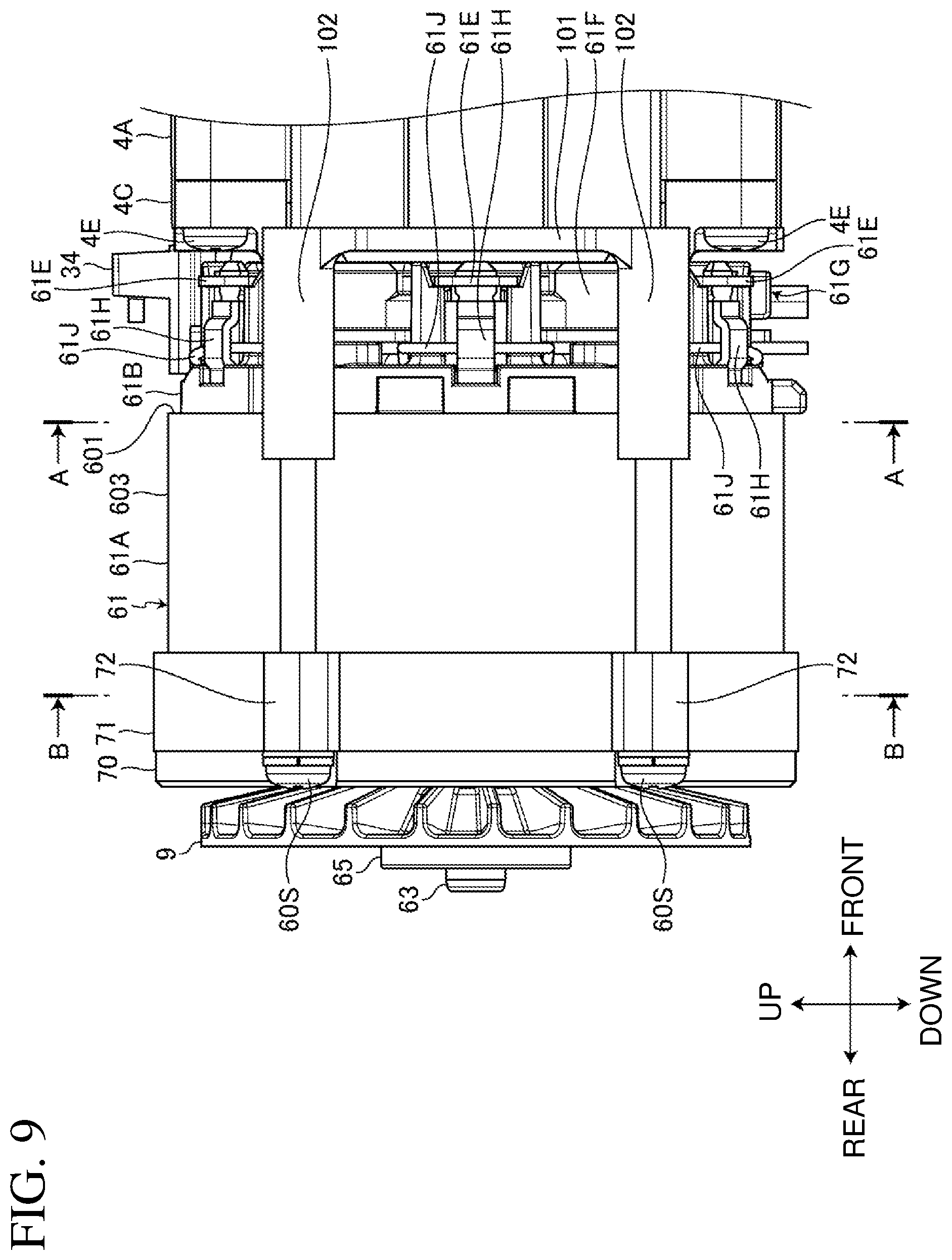 Patent US12350809 Figure 9 – Electric work machine