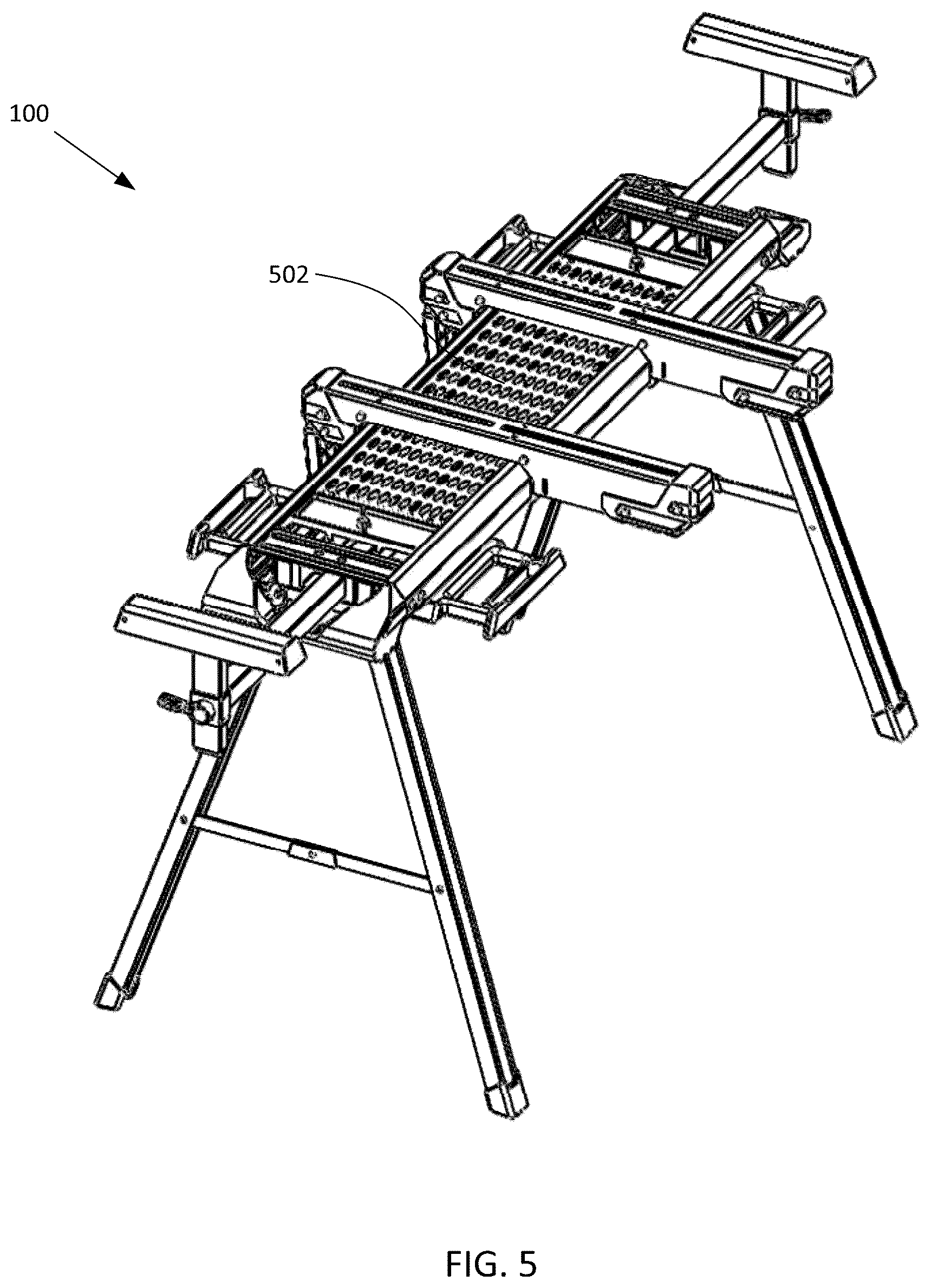 Patent US12350810 Figure 5 – Work stand and work stand features