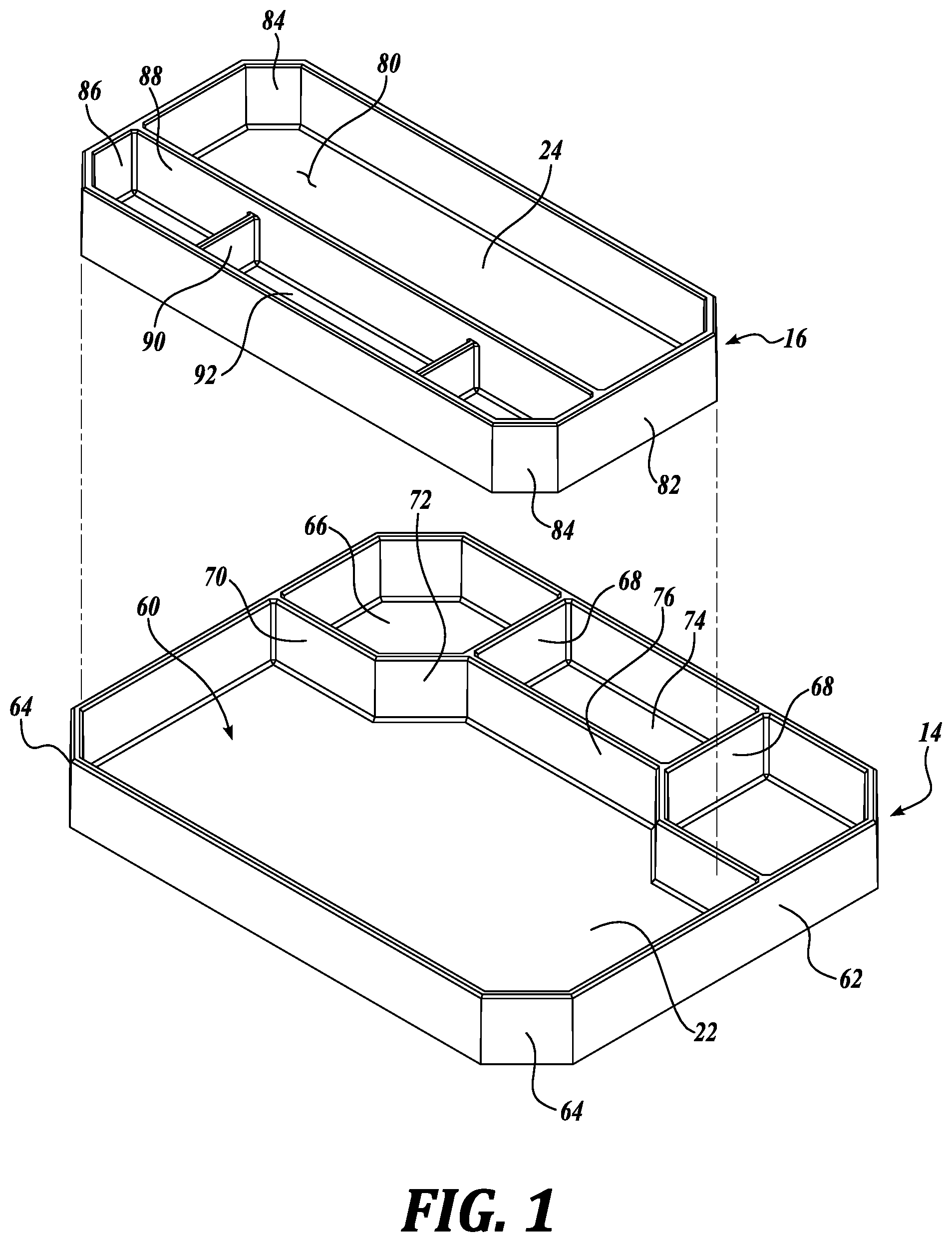 Patent US12350813 Figure 1 – Nesting tool tray set
