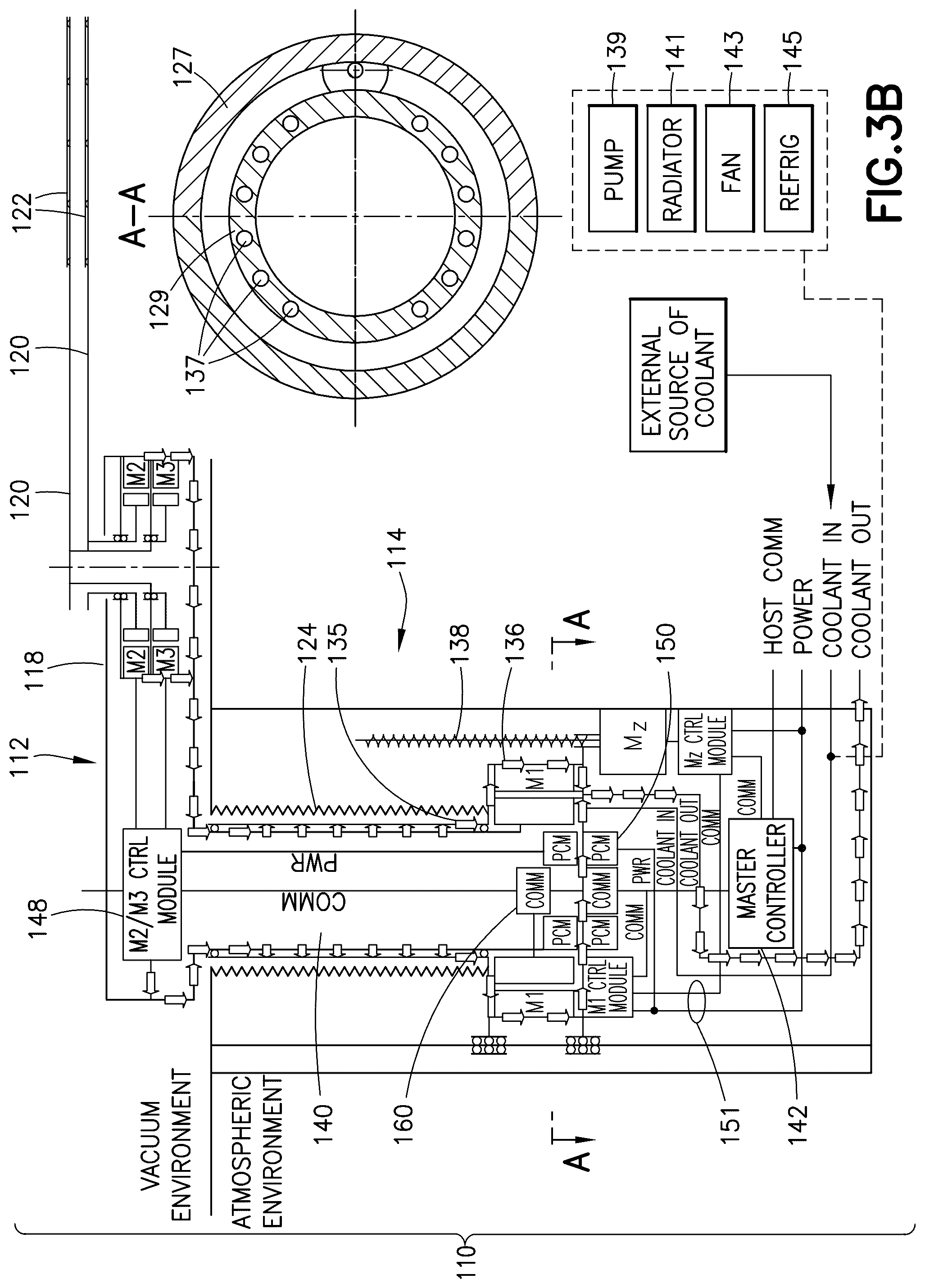 Patent US12350821 Figure 6 – Vacuum-environment robot with distributed actuators