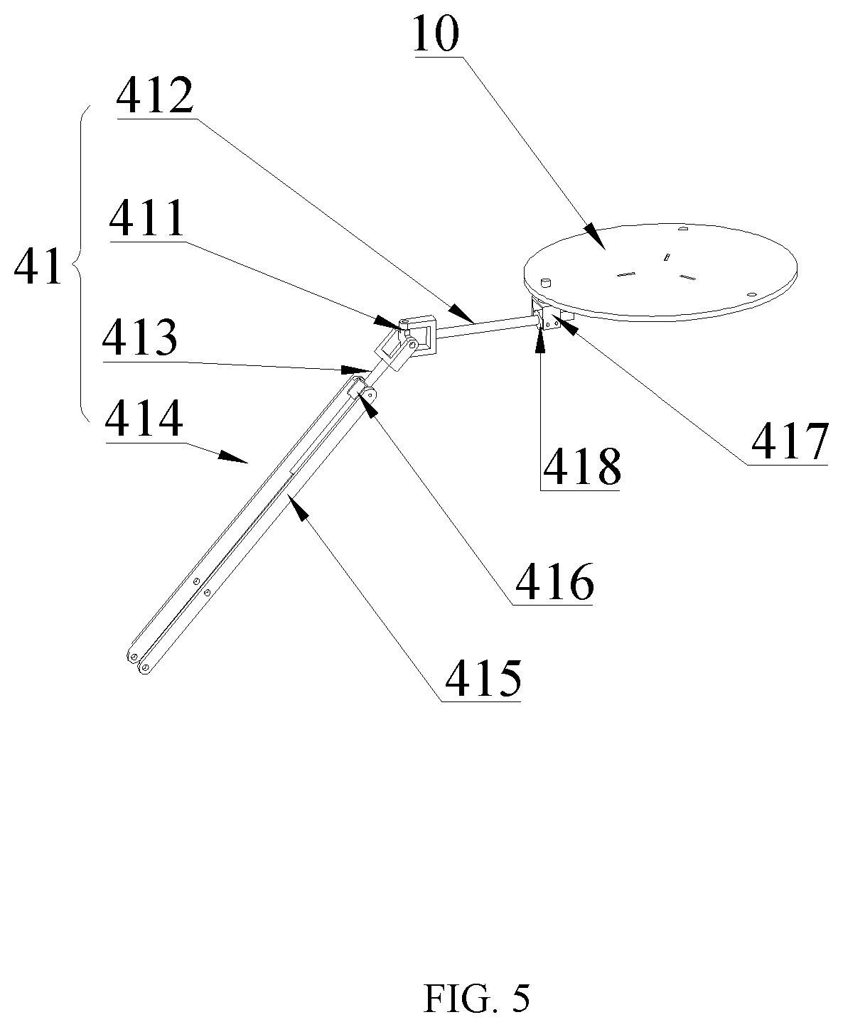 Patent US12350823 Figure 5 – Transmission device with multiple degrees of freedom and robot