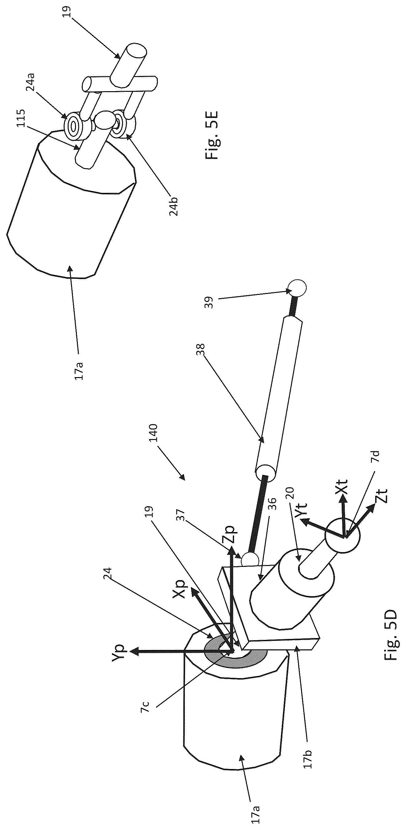 Patent US12350824 Figure 7 – Parallel-kinematic machine with versatile tool orientation