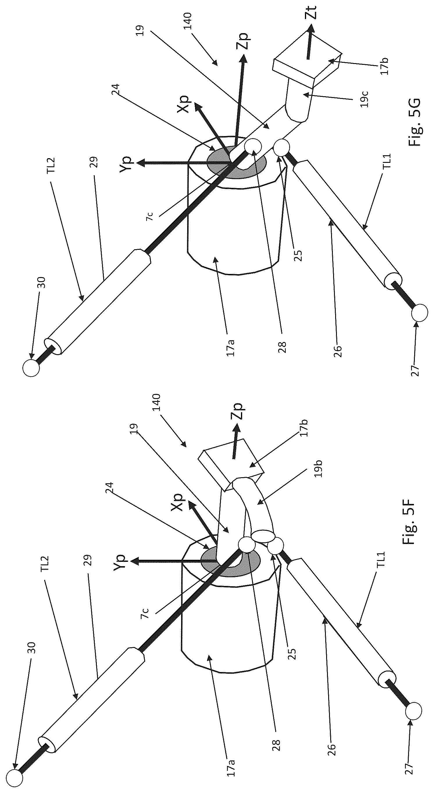 Patent US12350824 Figure 8 – Parallel-kinematic machine with versatile tool orientation