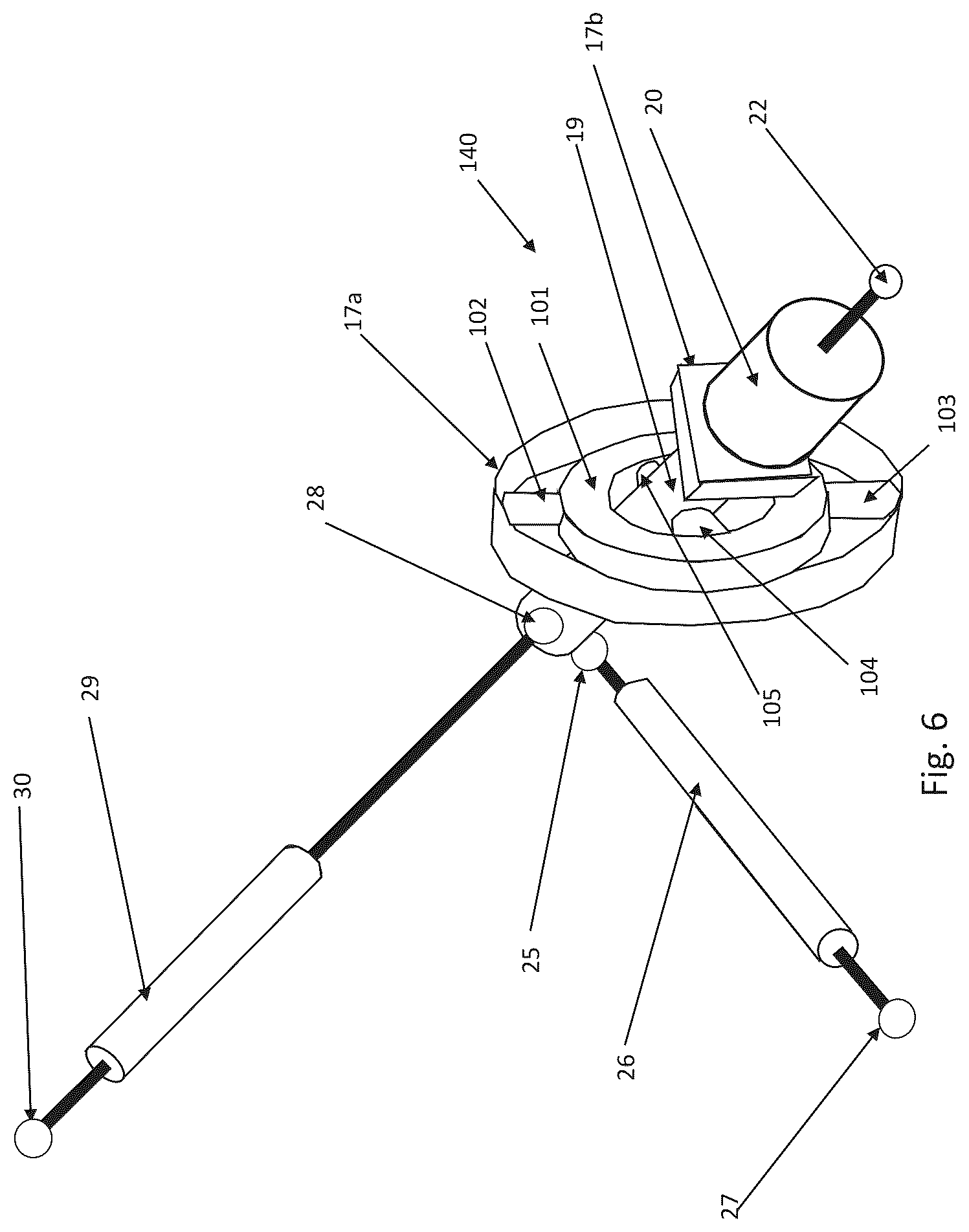 Patent US12350824 Figure 9 – Parallel-kinematic machine with versatile tool orientation
