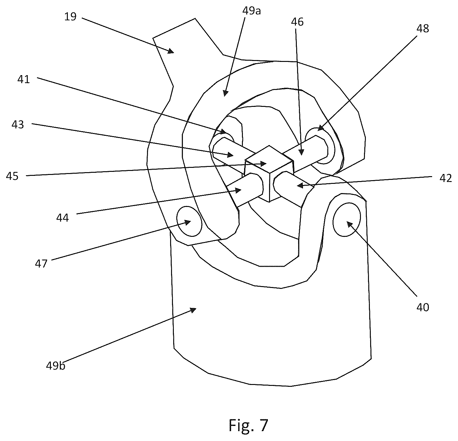 Patent US12350824 Figure 10 – Parallel-kinematic machine with versatile tool orientation